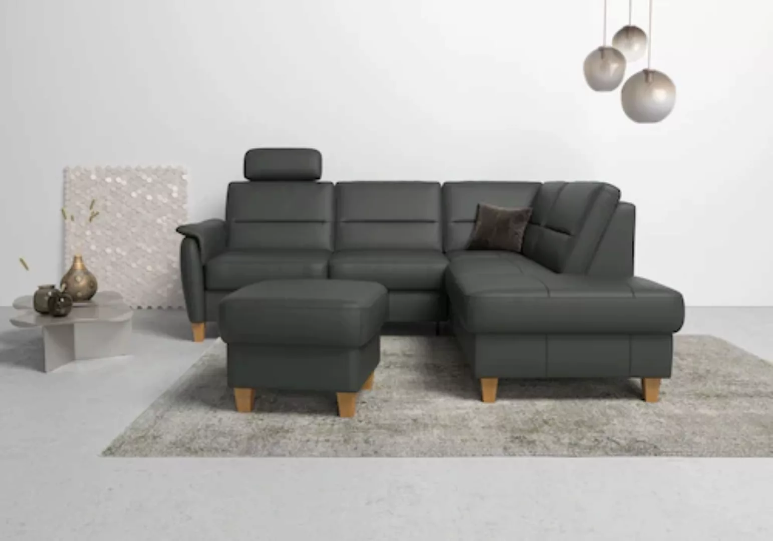 Home affaire Ecksofa »Palmera L-Form«, Federkern, wahlweise mit Bettfunktio günstig online kaufen