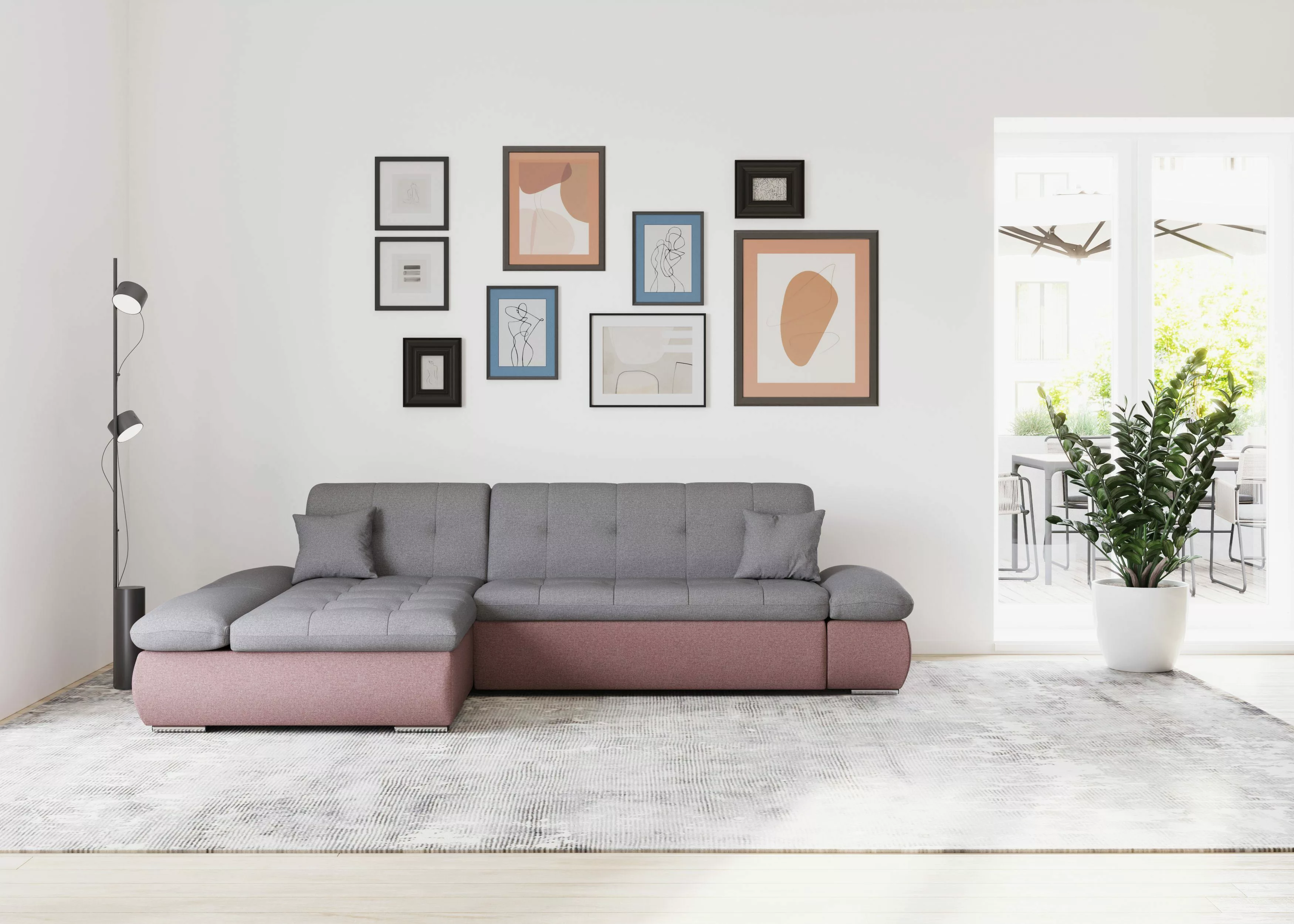 DOMO collection Ecksofa "Moric, L-Form, XXL-Sofa - Breite 300cm", wahlweise günstig online kaufen