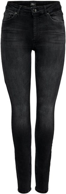 Only Damen Jeans ONLBLUSH MID SK REA1099 - Skinny Fit - Schwarz - Black Den günstig online kaufen