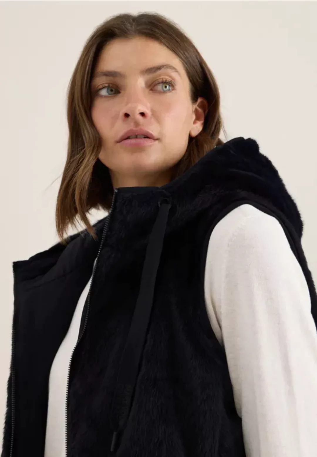 Wendbare Fake Fur Weste günstig online kaufen