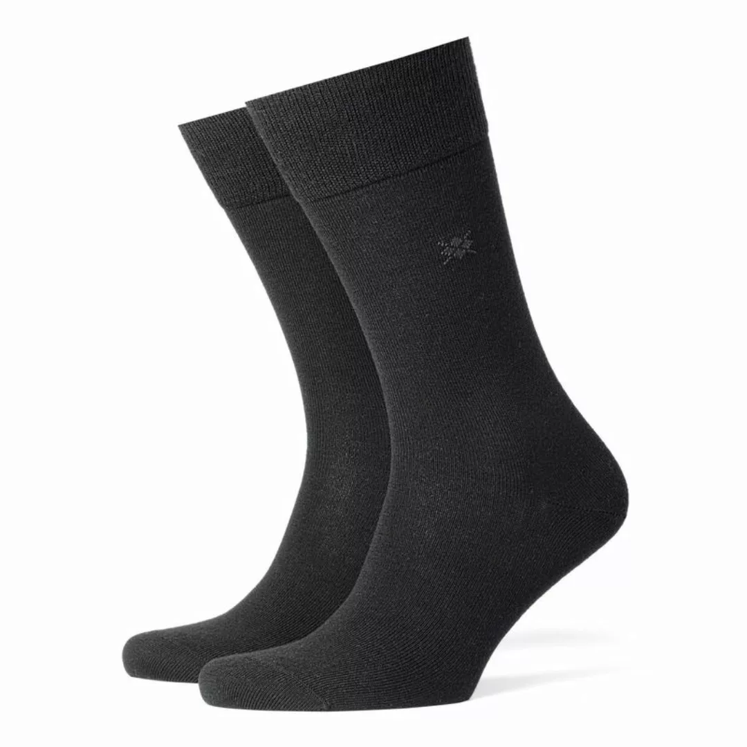 Burlington Herren Socken LEEDS - Schurwolle, Logo, Uni, One Size, 40-46 günstig online kaufen