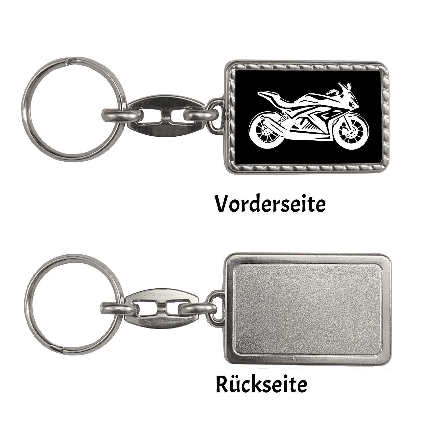 speecheese Schlüsselanhänger Motorrad Schlüsselanhänger mit Bordüre günstig online kaufen