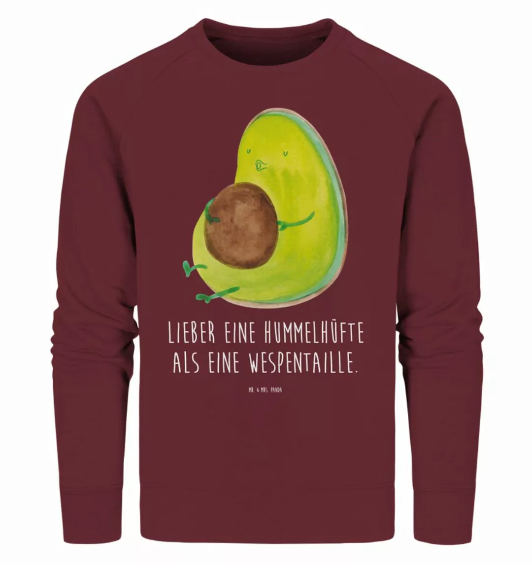 Mr. & Mrs. Panda Longpullover Größe M Avocado pfeift - Burgundy - Geschenk, günstig online kaufen