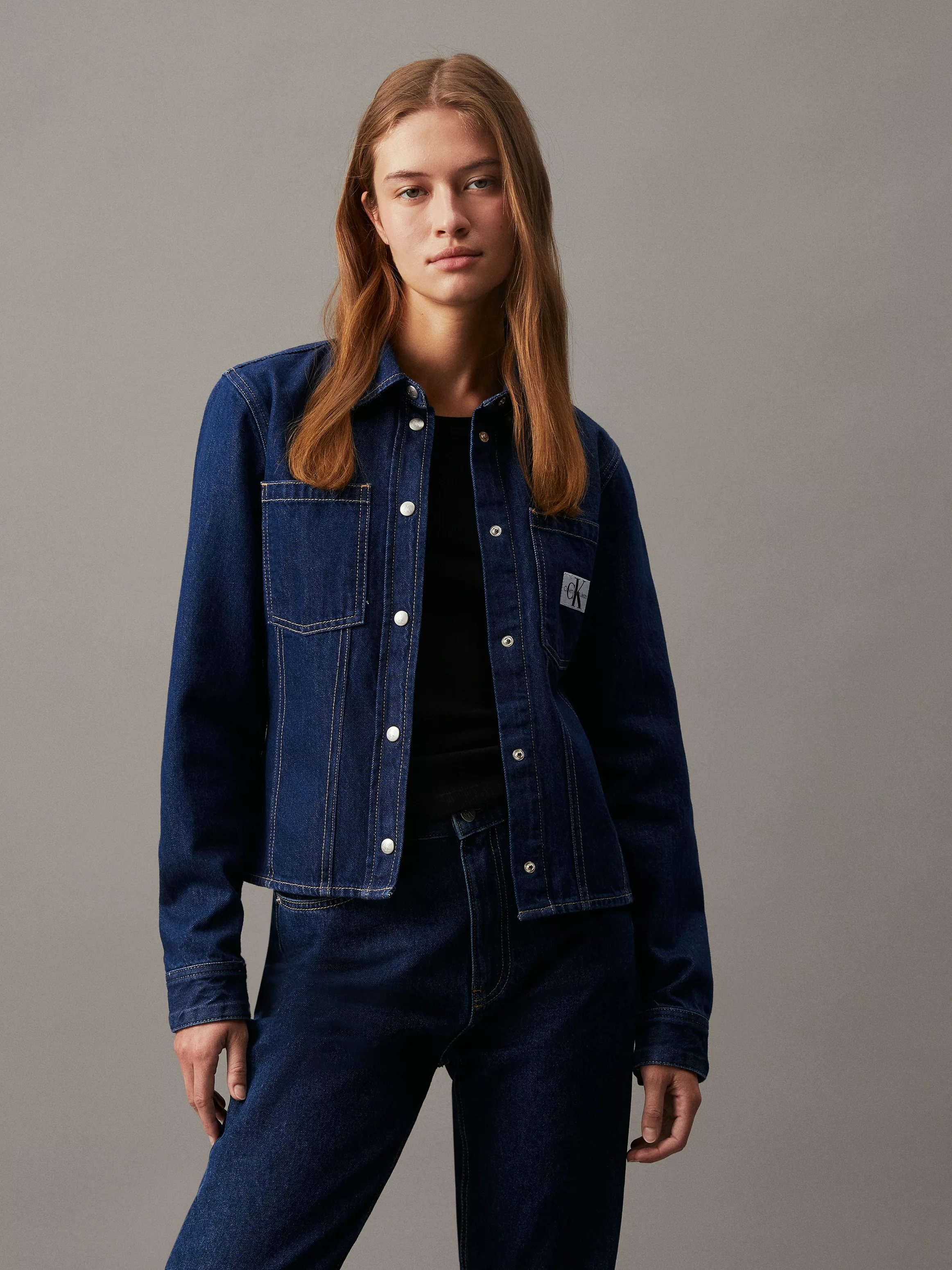 Calvin Klein Jeans Jeansbluse "LEAN DENIM SHIRT", mit Logopatch günstig online kaufen