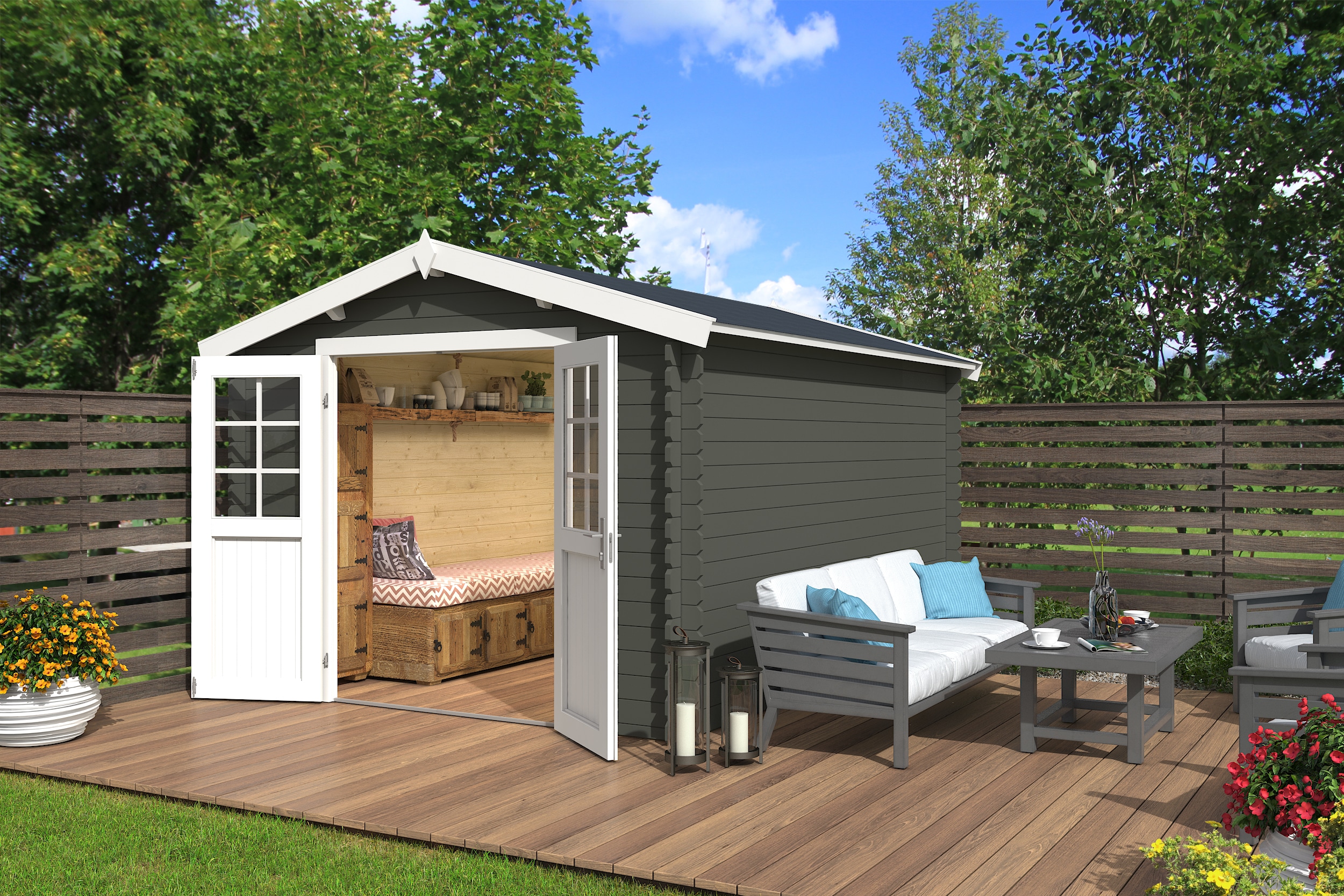 Nordic Holz Gartenhaus "Norah 380" günstig online kaufen