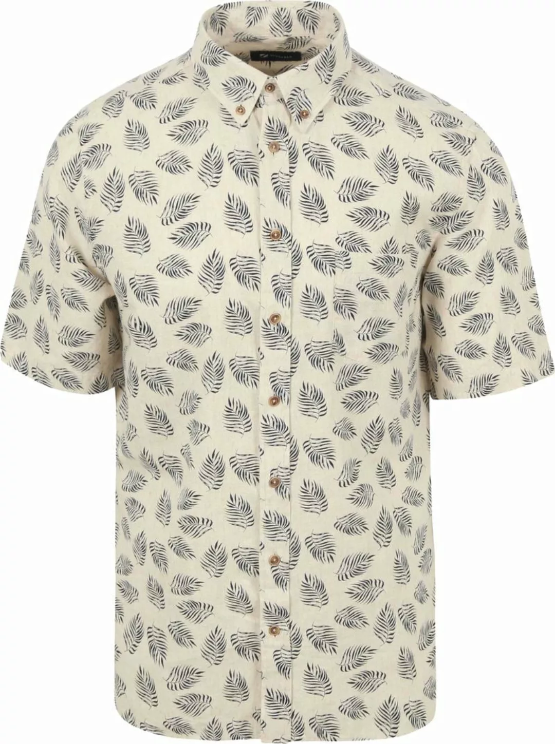 Suitable Short Sleeve Hemd Leinen Sheng Blau - Größe M günstig online kaufen