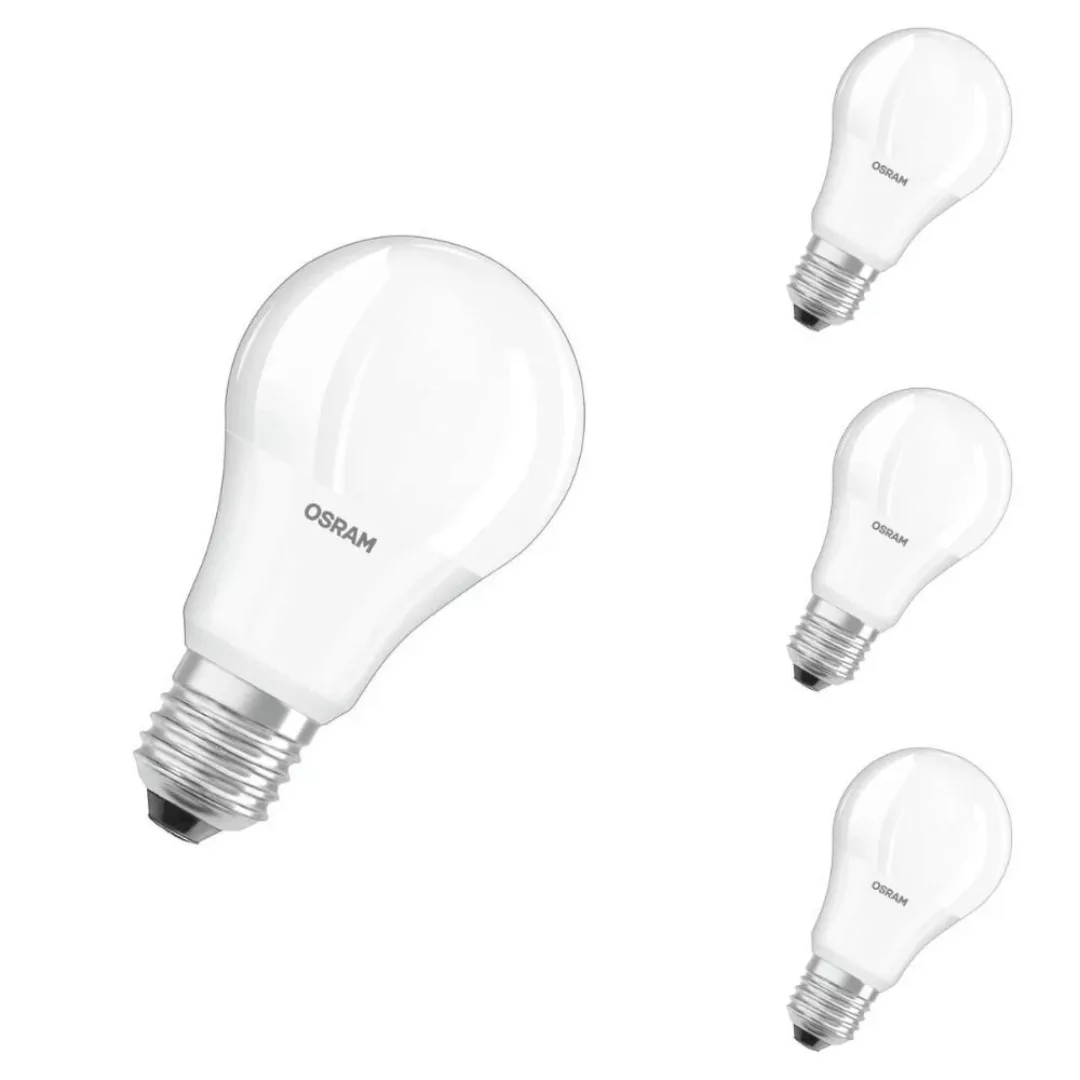 Osram LED Lampe ersetzt 40W E27 Birne - A60 in Weiß 4,9W 470lm 2700K 4er Pa günstig online kaufen