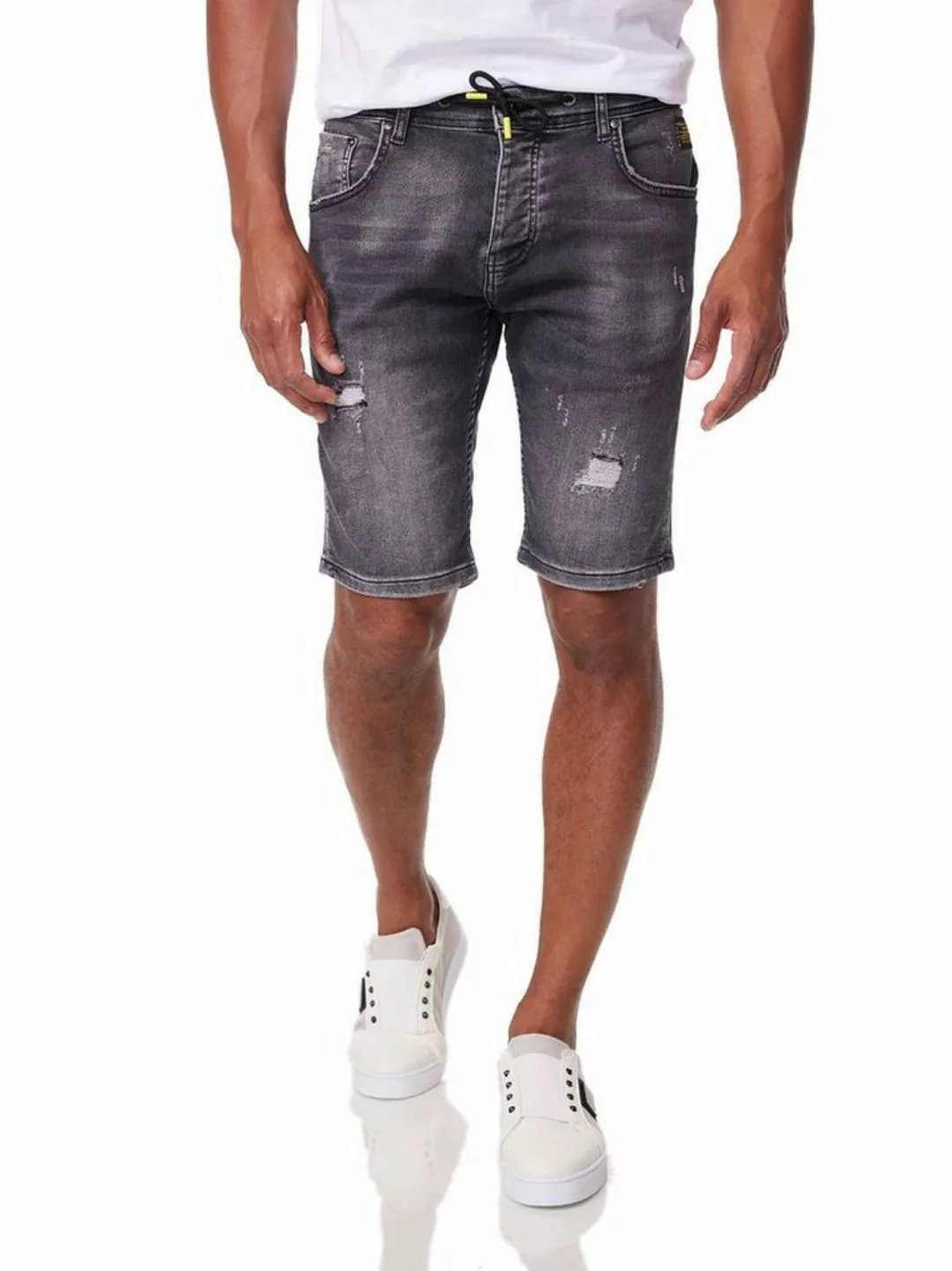 Denim House Jeansbermudas Herren kurze Jeanshose Bermuda im Destroyed Look günstig online kaufen