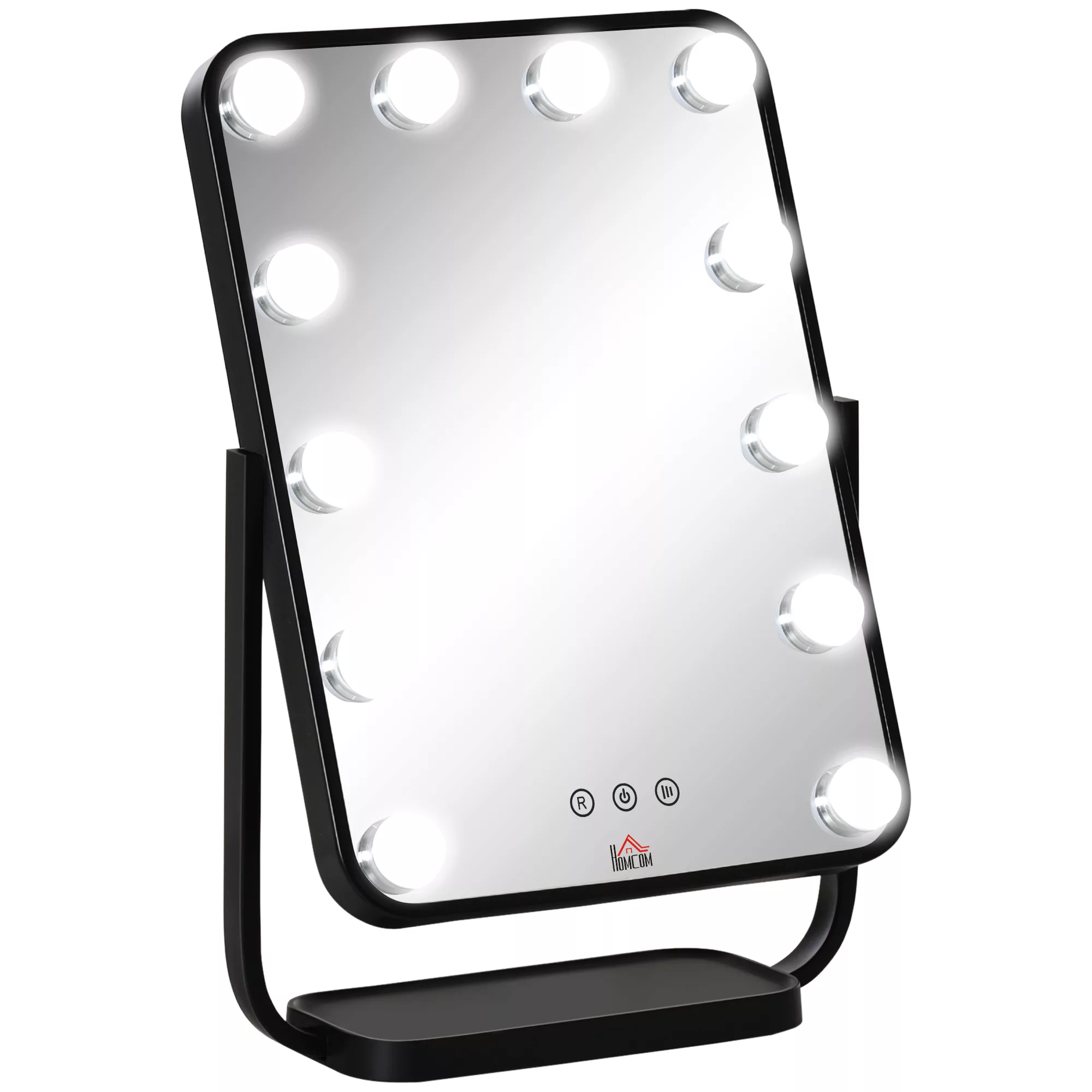 HOMCOM Schminkspiegel Hollywood Makeup Spiegel mit 12 Dimmer-LED-Leuchten 3 günstig online kaufen