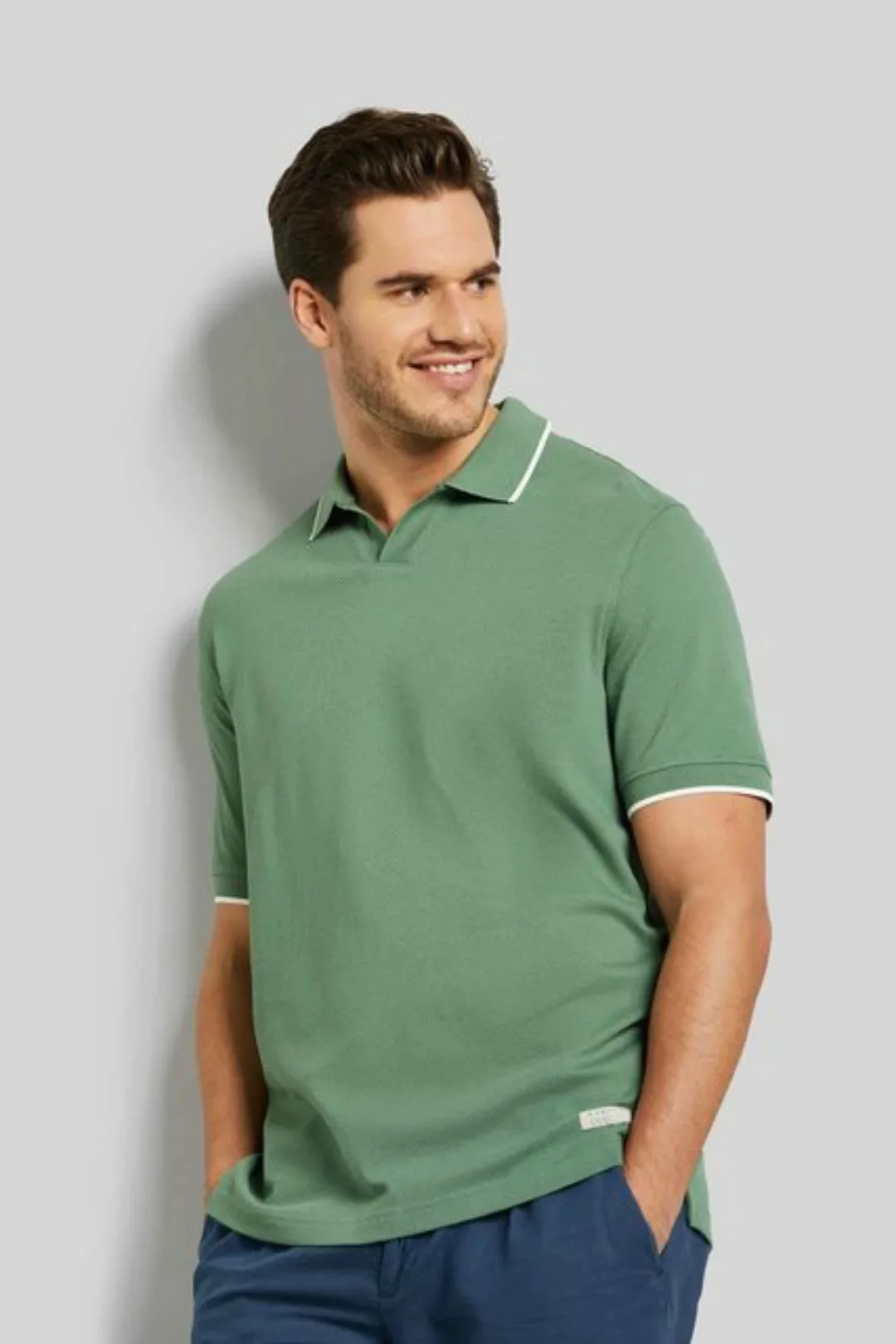 bugatti Poloshirt, mit knopflosem Polokragen günstig online kaufen