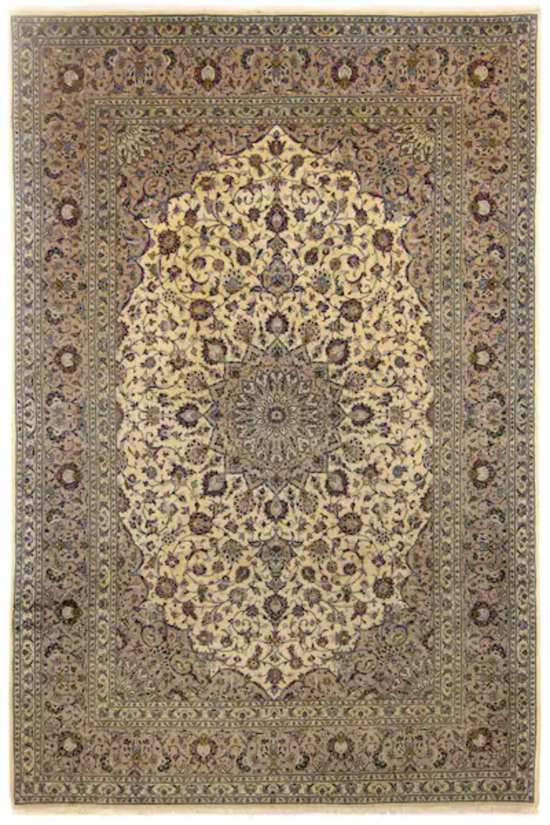 morgenland Wollteppich »Keshan Medaillon Marrone chiaro 352 x 245 cm«, rech günstig online kaufen