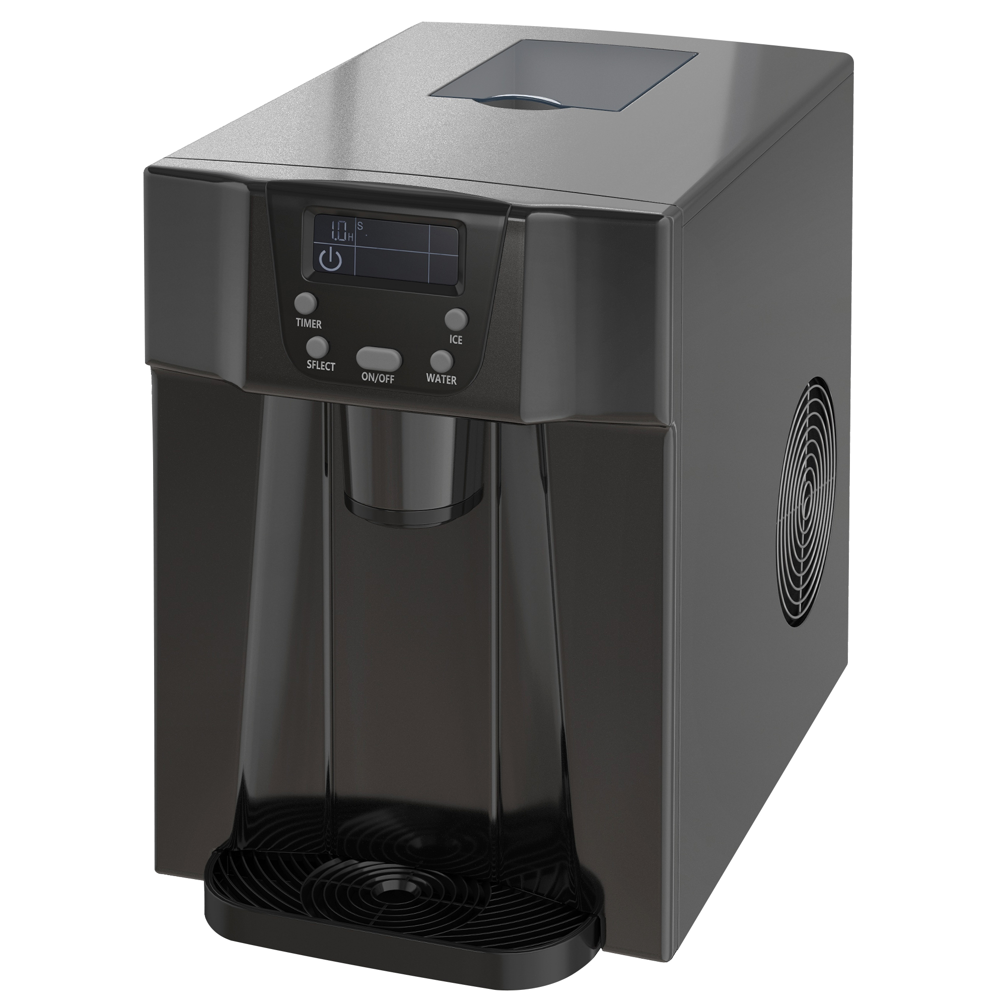 HOMCOM Eismaschine mit Wasserspender, 12kg in 24h, 9 Eiswürfel in 6-10 Minu günstig online kaufen
