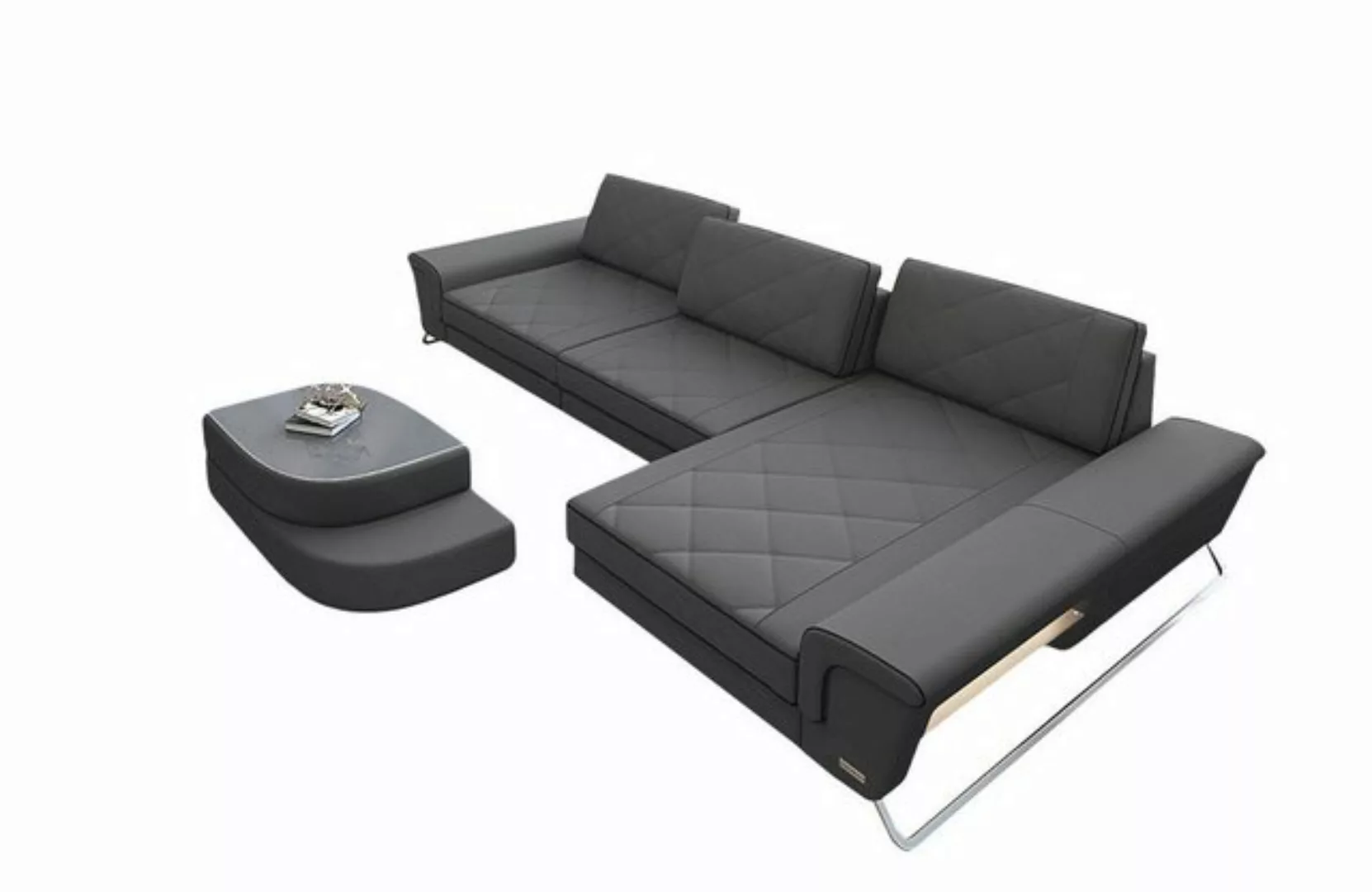 Sofa Dreams Ecksofa Polstersofa Stoff Couch Bari L Form Stoffsofa, Mikrofas günstig online kaufen