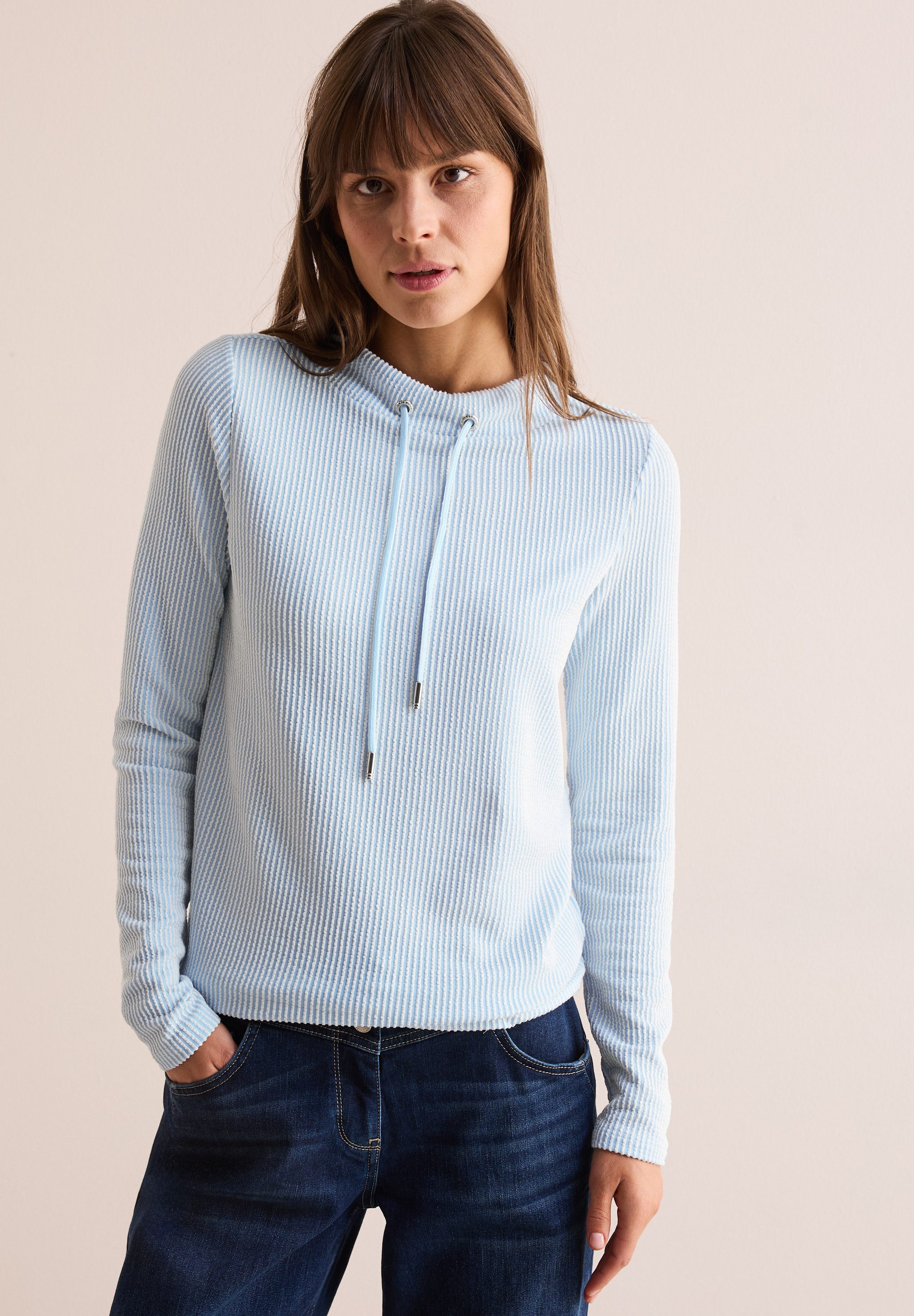 CECIL Langarmshirt aus softem Materialmix günstig online kaufen