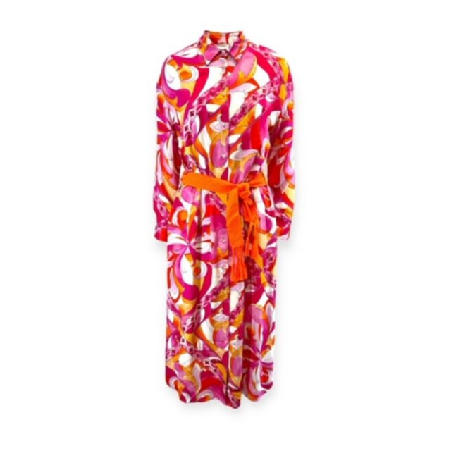 Emily Van Den Bergh Hemdblusenkleid Hemdblusenkleid mit Bindegürtel 8245-15 günstig online kaufen