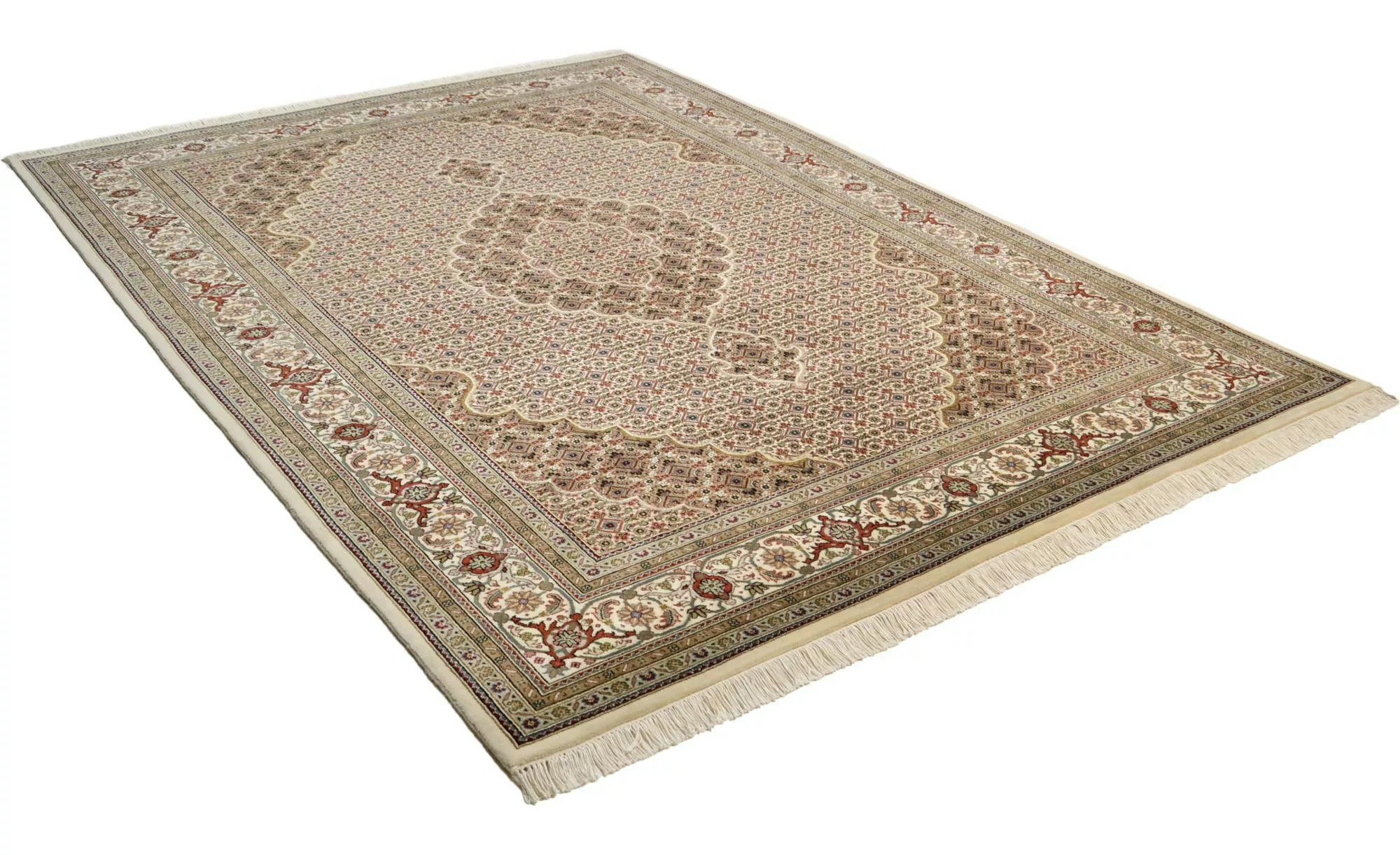 THEKO Orientteppich  Sirsa Silk Tabriz ¦ creme ¦ Seide ¦ Maße (cm): B: 250 günstig online kaufen