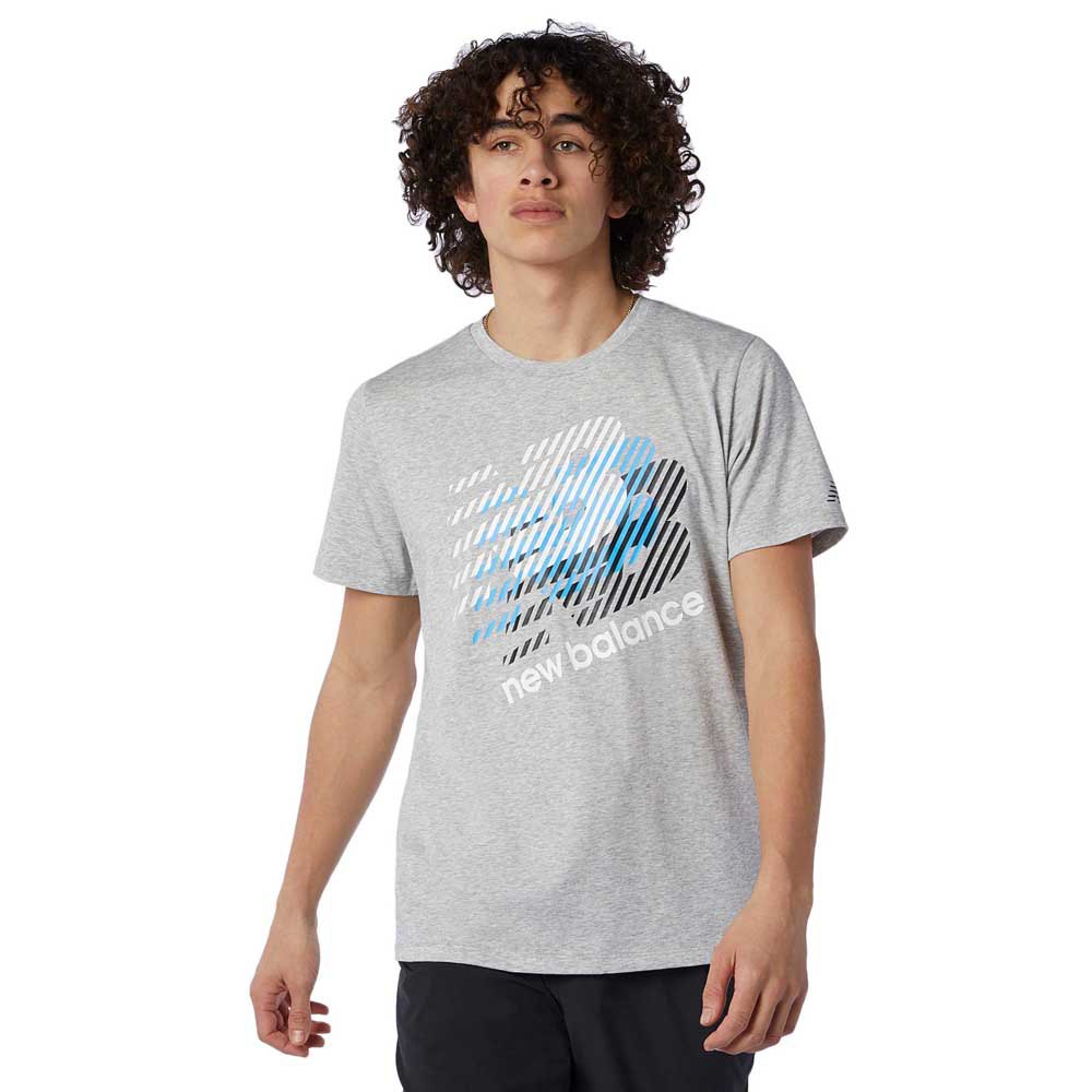 New Balance Graphic Heathertech Kurzarm T-shirt XL Athletic Grey Heather günstig online kaufen