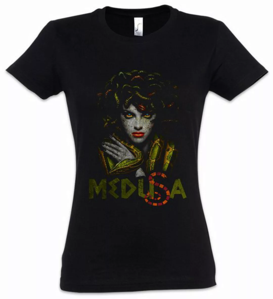 Urban Backwoods Print-Shirt Medusa Damen T-Shirt Gorgone Schlangen Schlange günstig online kaufen