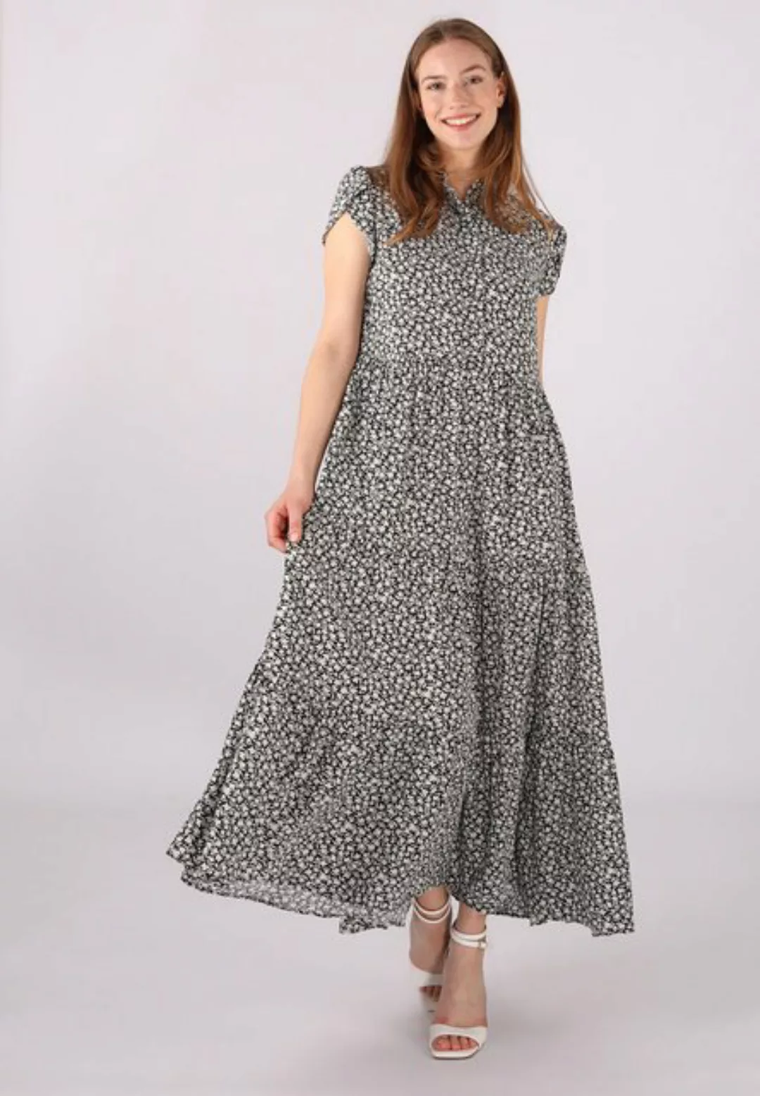 YC Fashion & Style Sommerkleid Sommerliches Viskose Kleid Ditsy-Print Allov günstig online kaufen