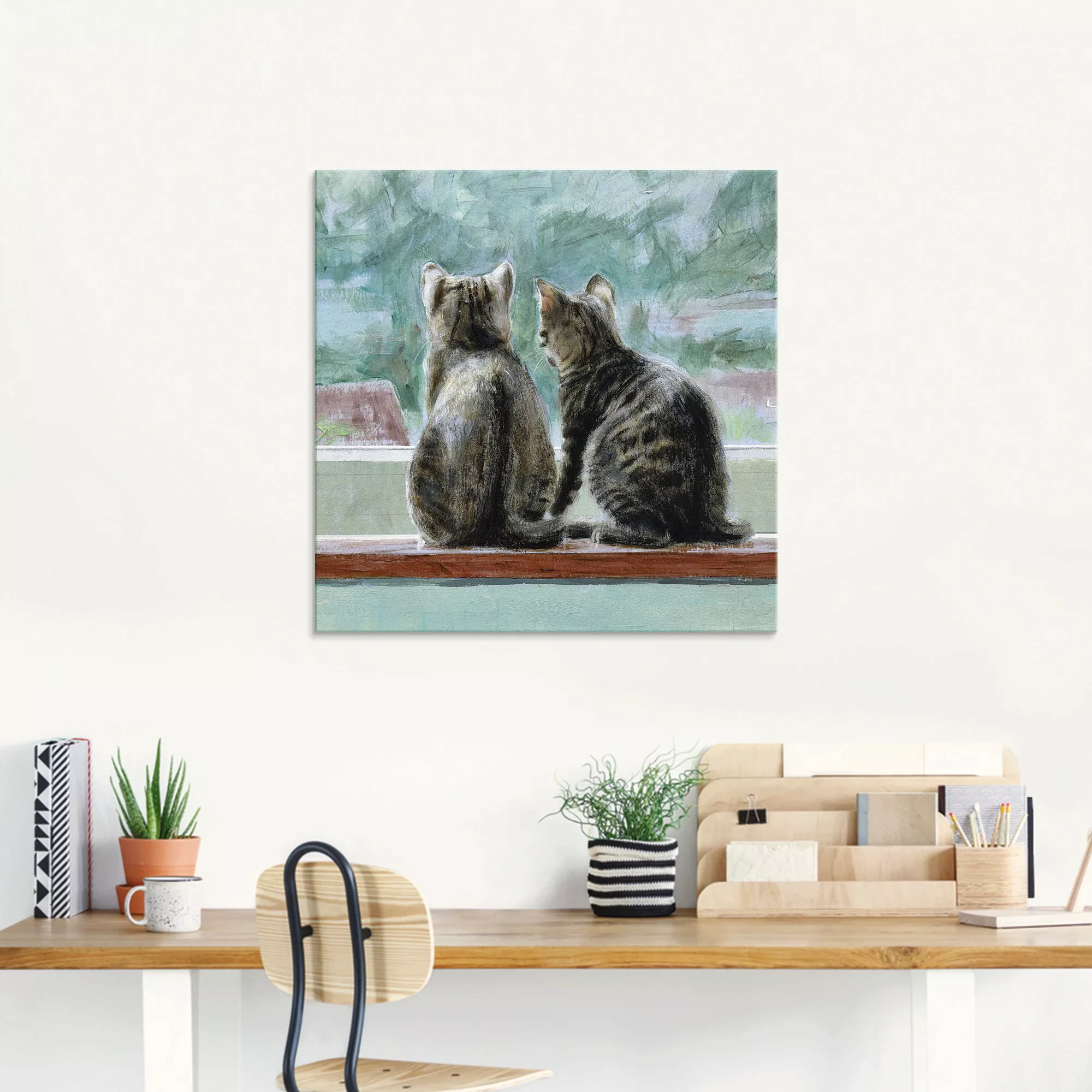 Artland Glasbild "Schöne Aussicht", Haustiere, (1 St.), in verschiedenen Gr günstig online kaufen