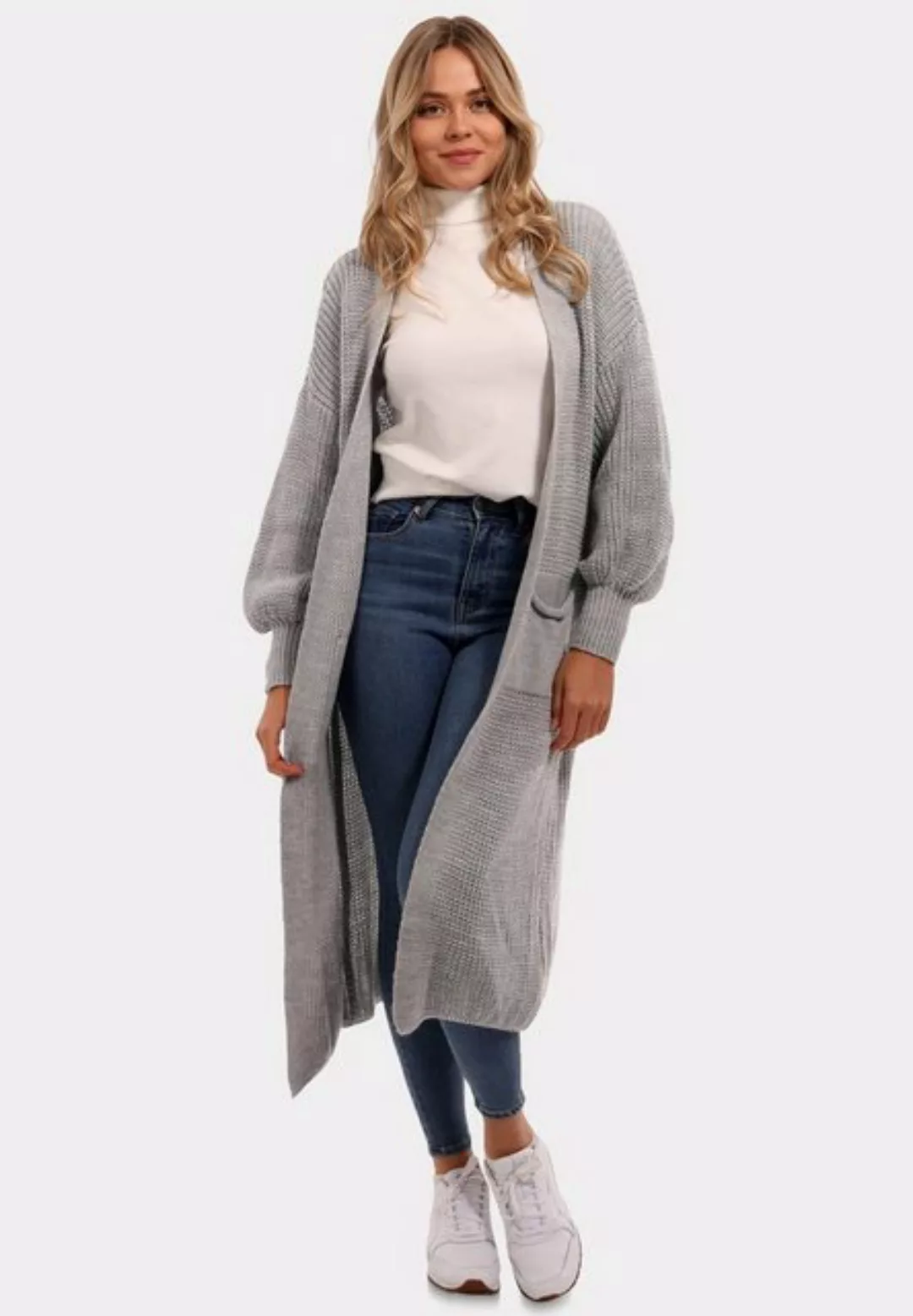 YC Fashion & Style Strickjacke Basic Strickjacke Cardigan Verschlusslos mit günstig online kaufen