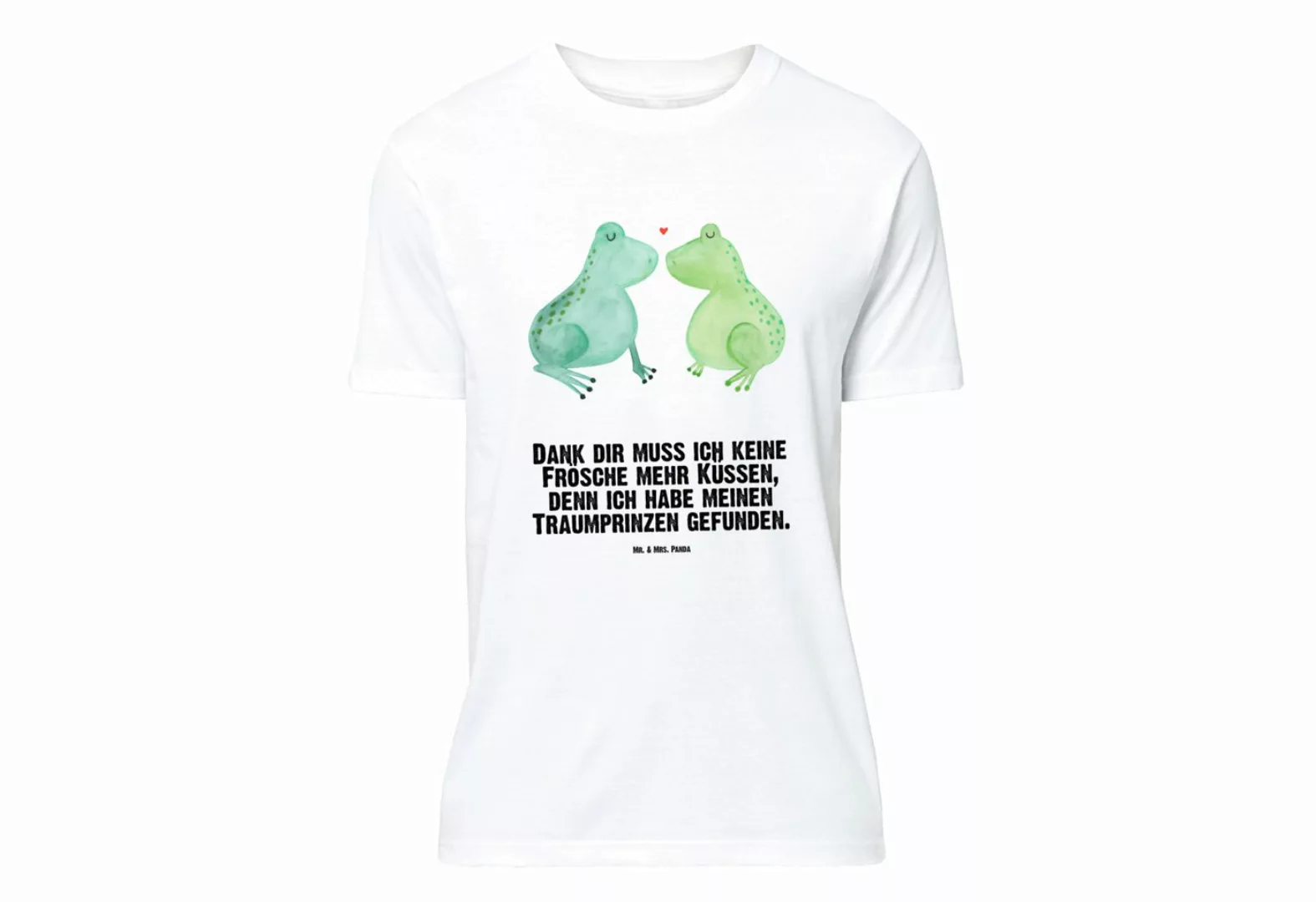 Mr. & Mrs. Panda T-Shirt Frosch Liebe - Weiß - Geschenk, Schlafshirt, Verlo günstig online kaufen