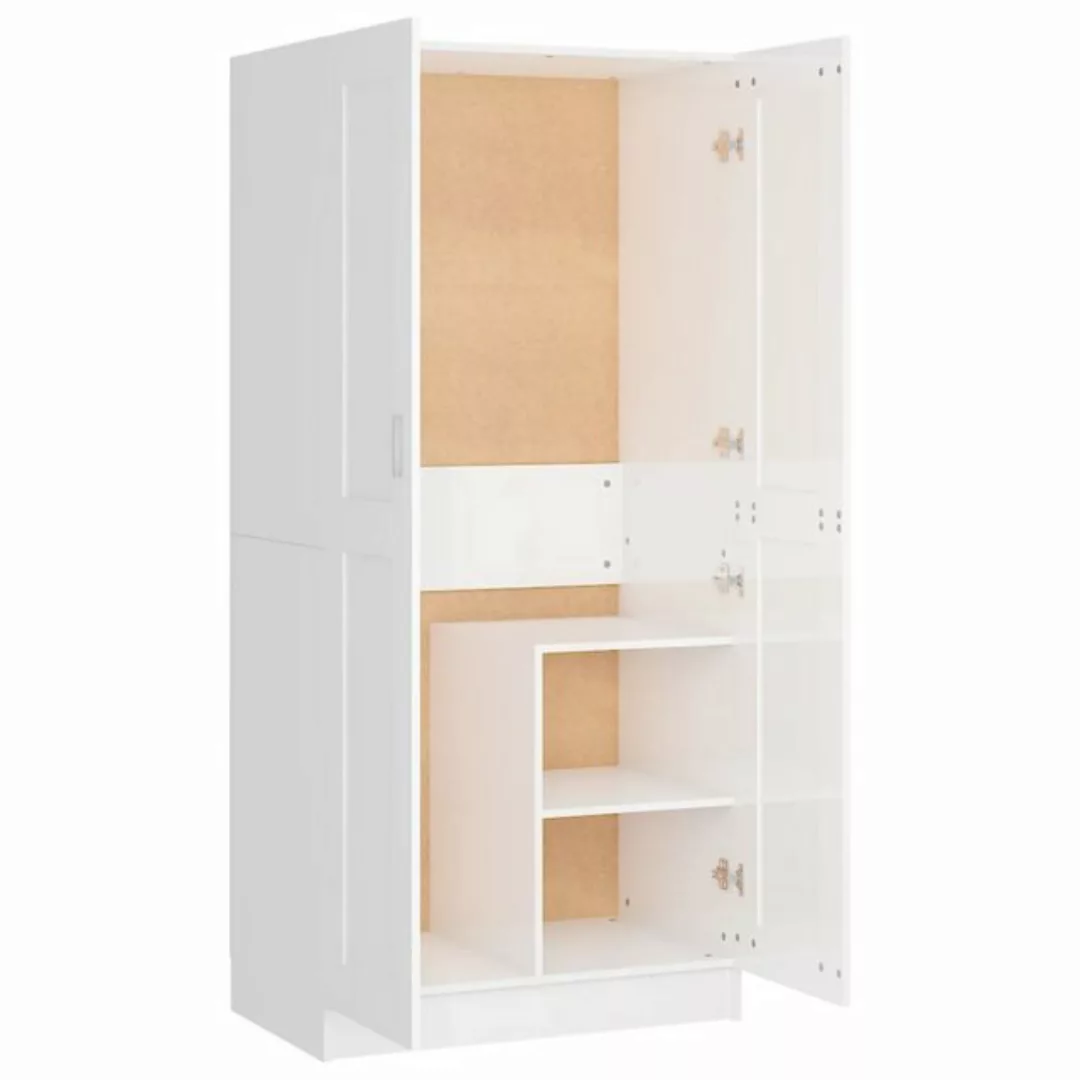 furnicato Kleiderschrank Hochglanz-Weiß 82,5x51,5x180 cm Holzwerkstoff (1-S günstig online kaufen