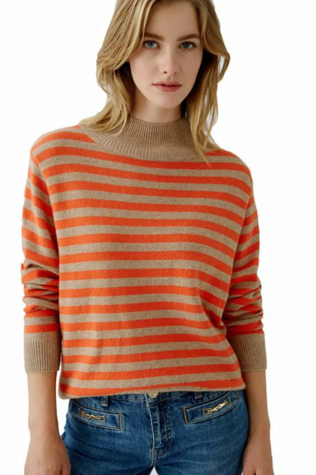 Oui Strickpullover Oui Damen Pullover Stehkragen 36 (1-tlg) günstig online kaufen