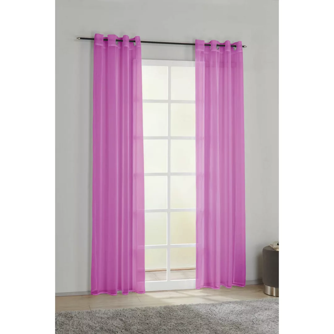 Ösenvorhang Micha mauve B/L: ca. 135x235 cm günstig online kaufen