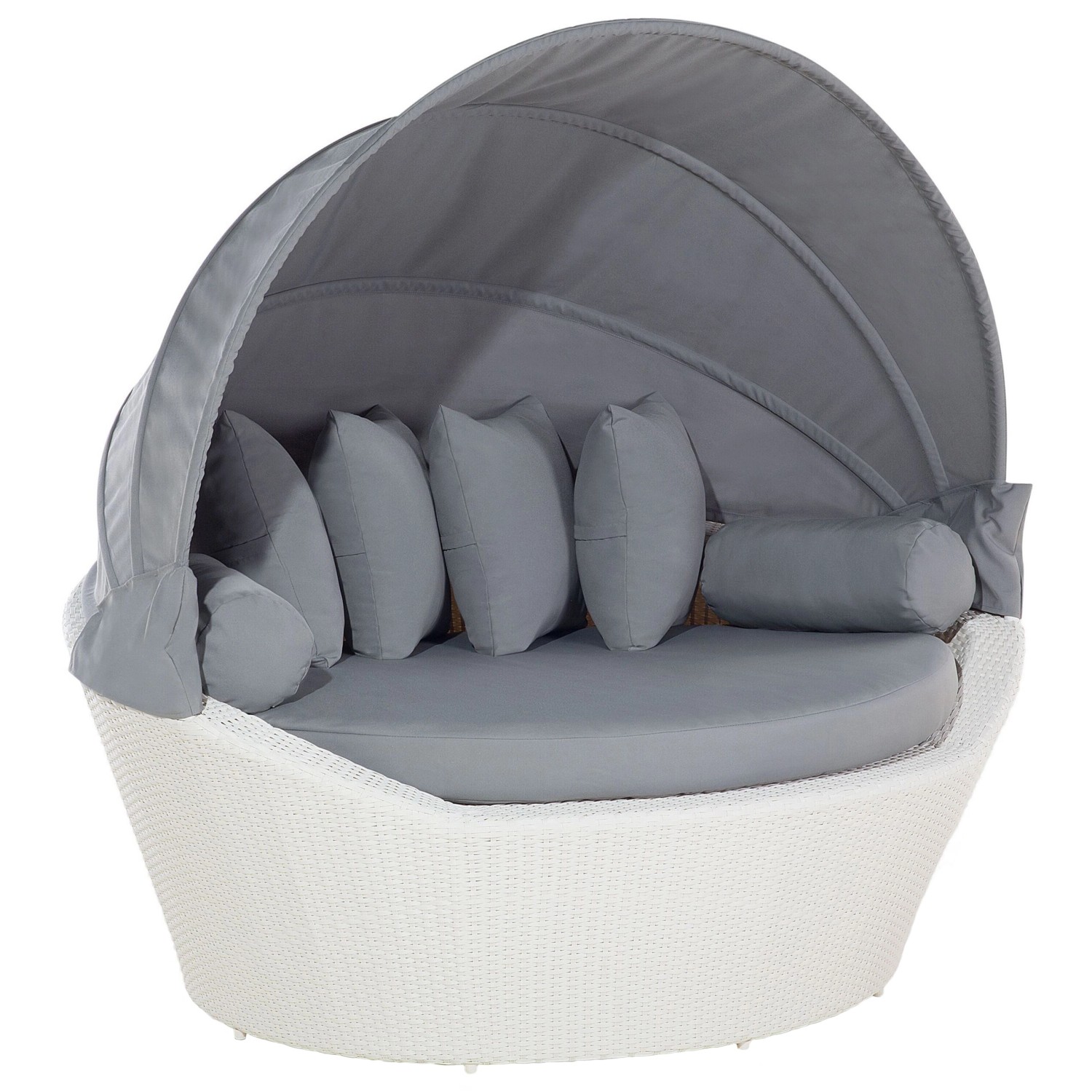 Beliani Sonneninsel Weiss Grau 127x165x160 günstig online kaufen