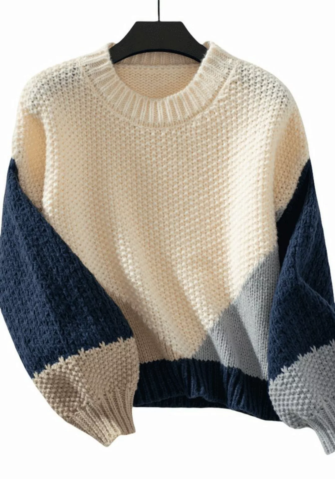 Nebelmeer Strickpullover Strickpullover Damen Pullover Langärmliger Strickp günstig online kaufen