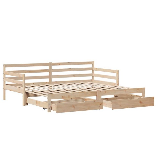 vidaXL Bett Tagesbett Ausziehbar mit Schubladen 90x190 cm Massivholz Kiefer günstig online kaufen