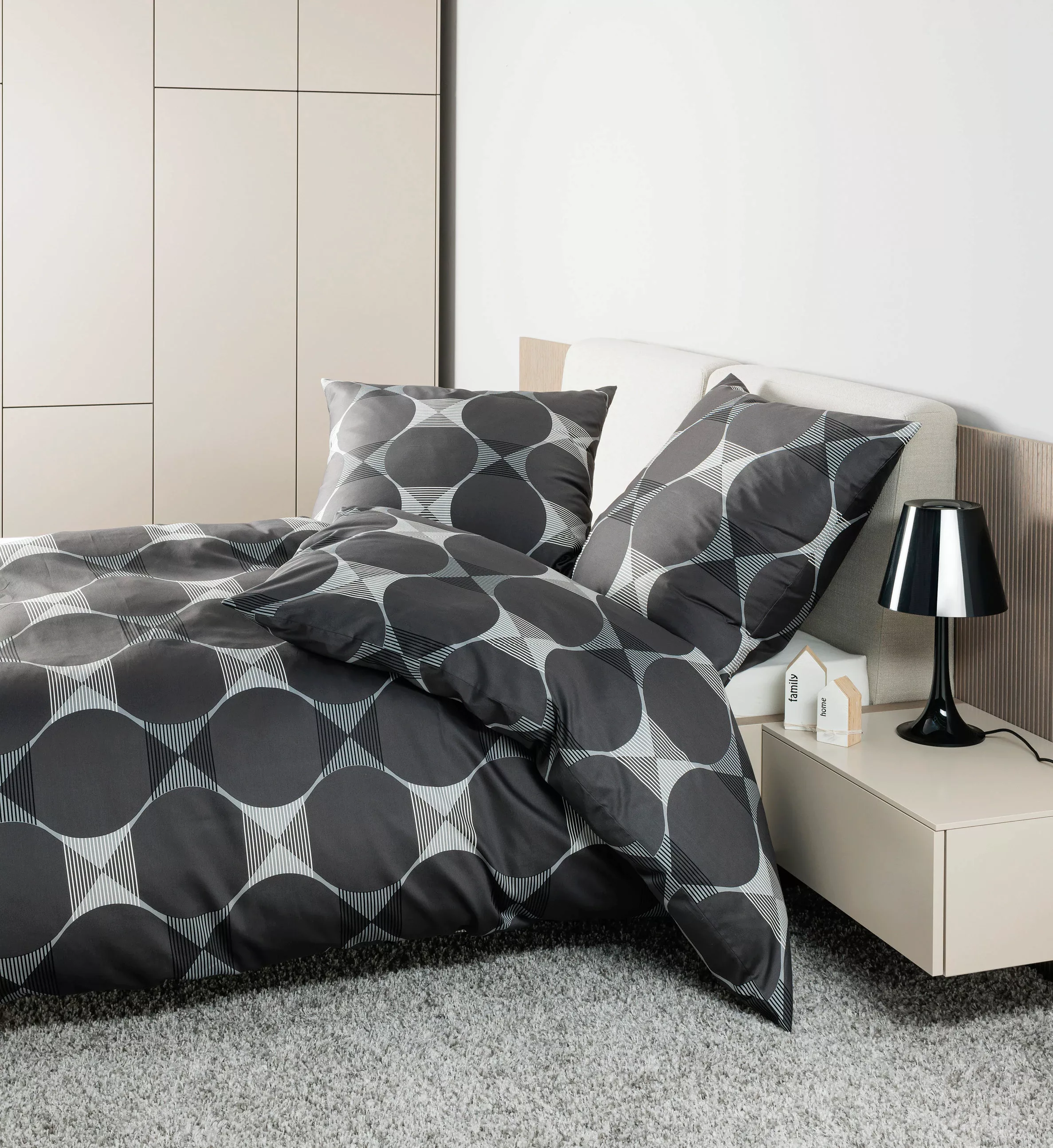 Janine Janine Mako-Satin Bettwäsche J. D. 87103 taupe Größe:  200x220 cm + günstig online kaufen