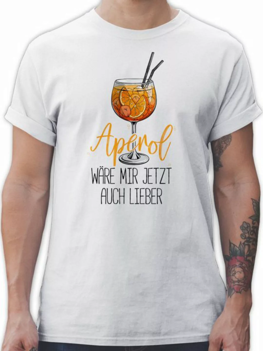 Shirtracer T-Shirt Aperol wäre mir jetzt auch lieber - Lustige Geschenke Ap günstig online kaufen