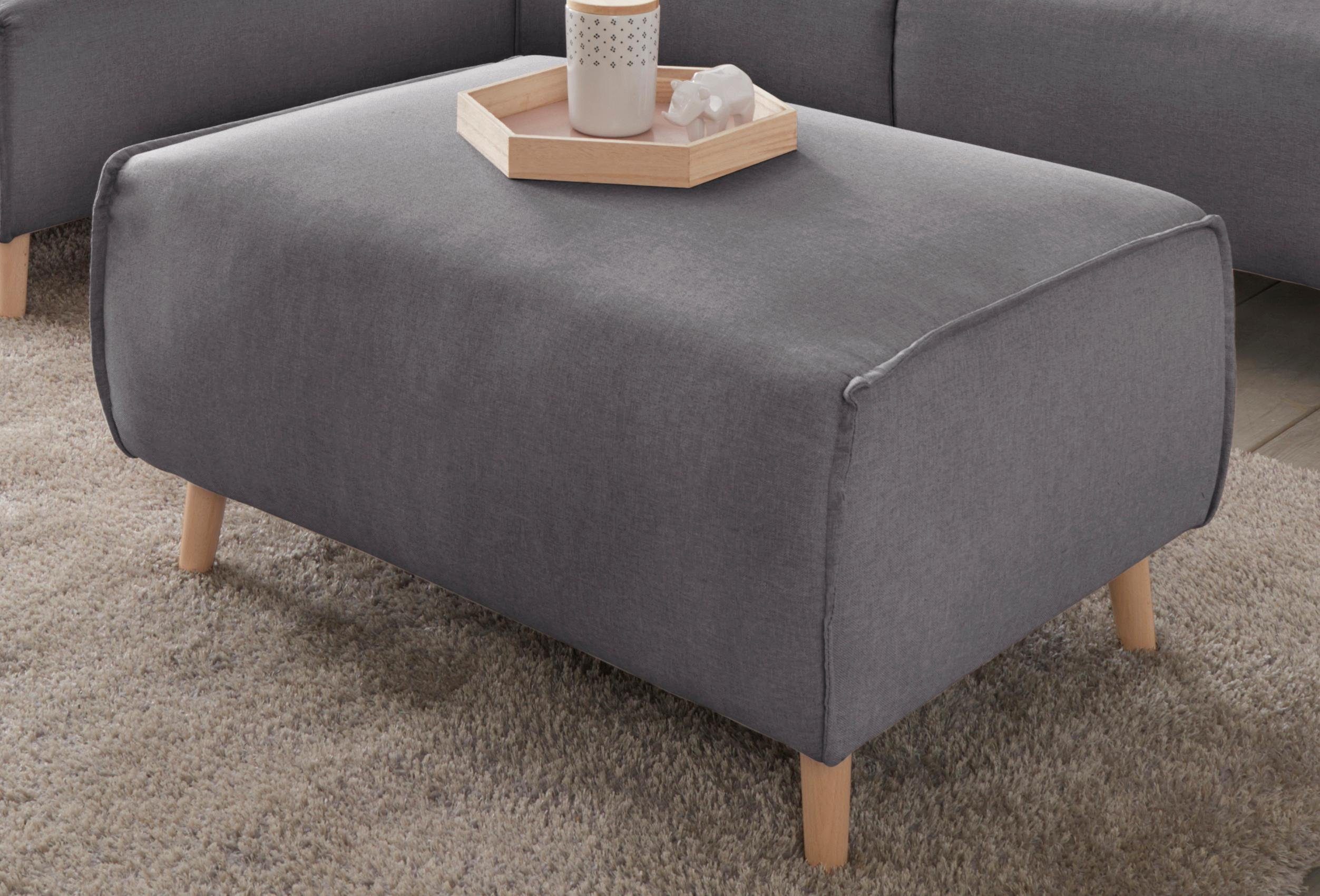 andas Hocker "Janek", mit Keder in scandinavischem Design günstig online kaufen