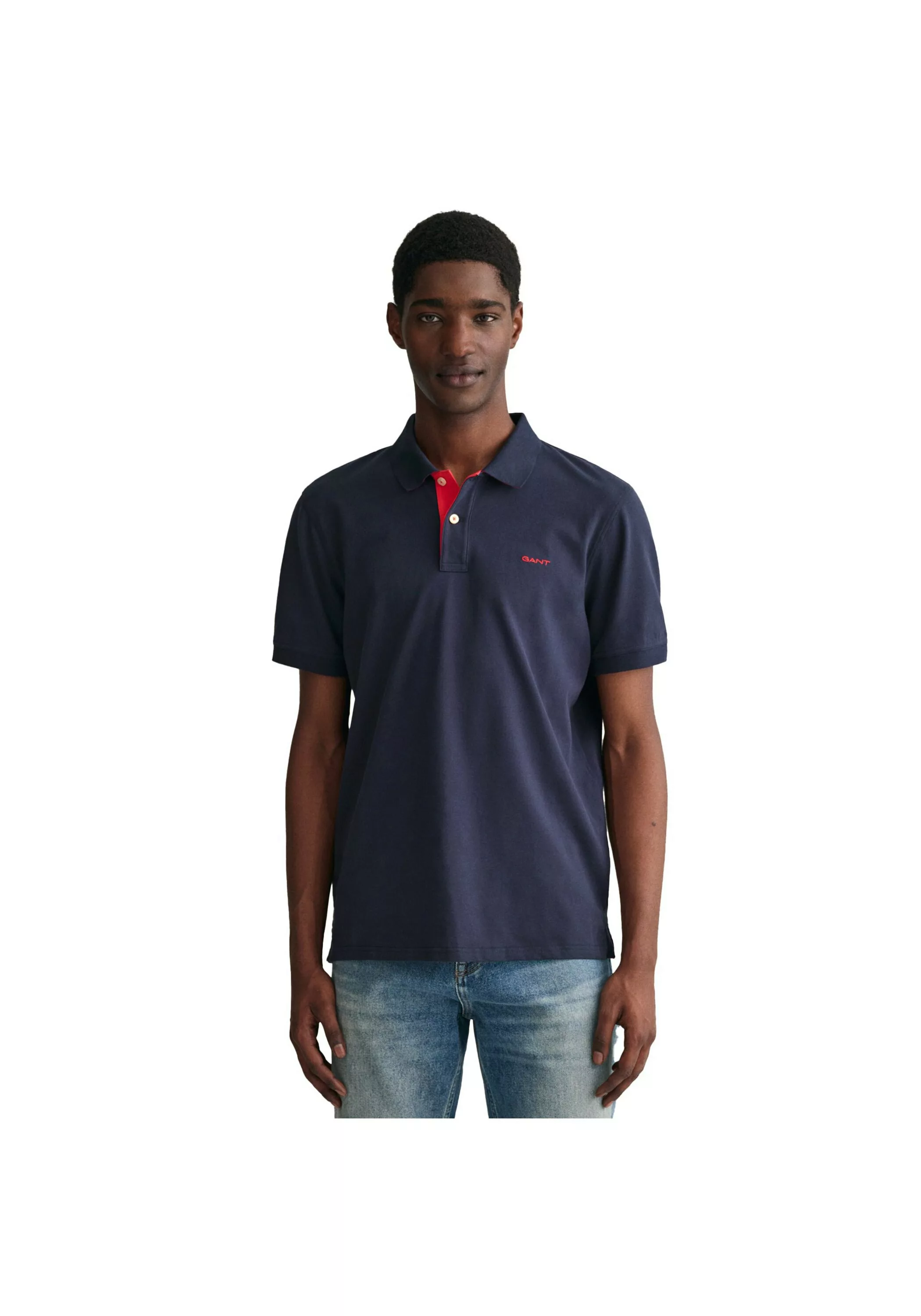 Gant Poloshirt "REG CONTRAST PIQUE SS RUGGER", mit kontrastfarbenen Einsätz günstig online kaufen