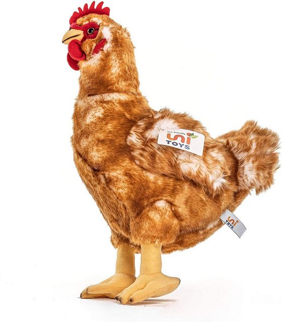 Uni-Toys Kuscheltier Henne braun - 37 cm (Höhe) - Plüsch-Huhn, Vogel - Plüs günstig online kaufen