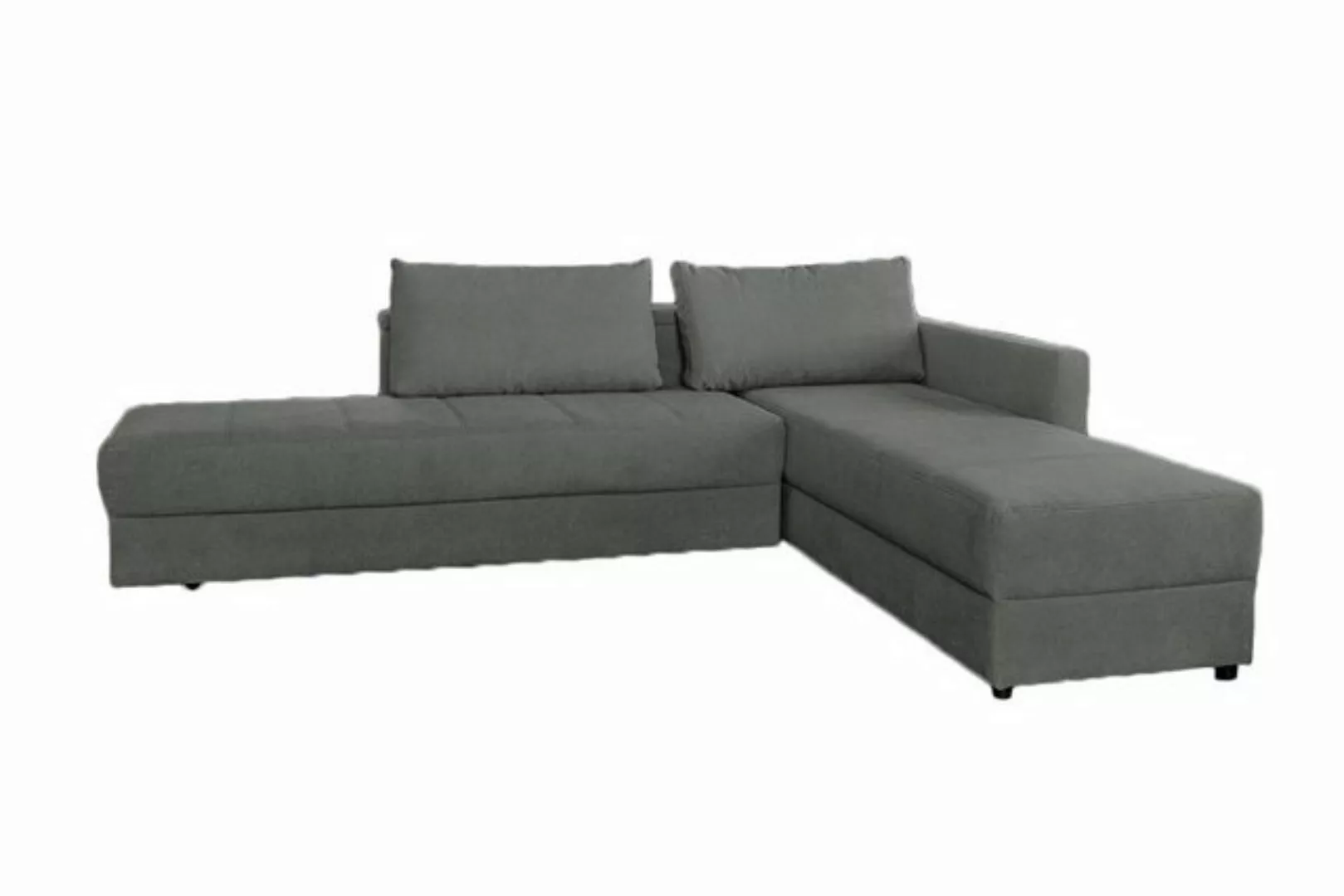 KAWOLA Ecksofa IDA, Sofa Schlafsofa Boxspringbett Stoff mit Topper, versch. günstig online kaufen