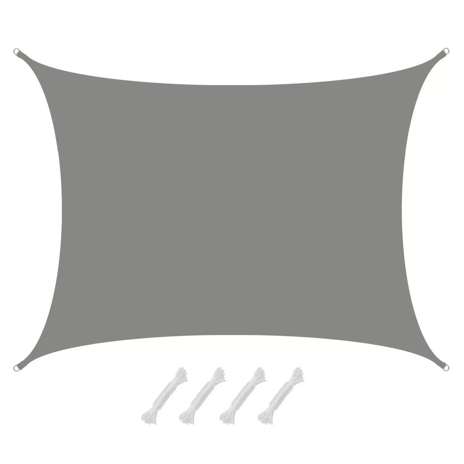 AMANKA Polyester Sonnensegel Wasserdicht - 6 x 5 m Rechteckig Grau günstig online kaufen