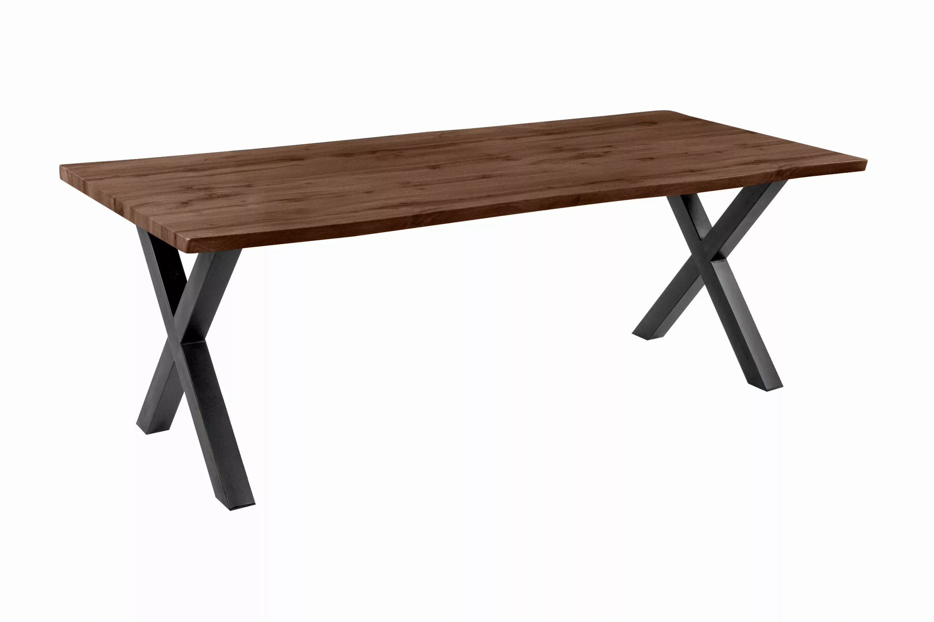 Loreno® Esstisch Josy, Nussbaumholz, Baumkante, MDF-Platte, günstig online kaufen