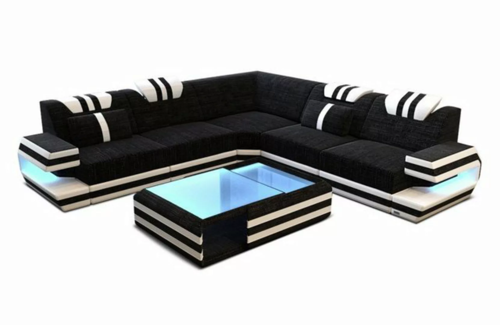 Sofa Dreams Ecksofa Designer Polster Stoff Sofa Ragusa L Form H Struktursto günstig online kaufen