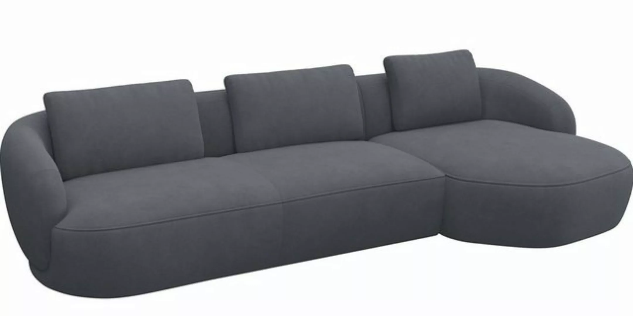 FLEXLUX Wohnlandschaft Torino, rund, L-Form, Sofa-Ecke mit Recamiere, Longc günstig online kaufen