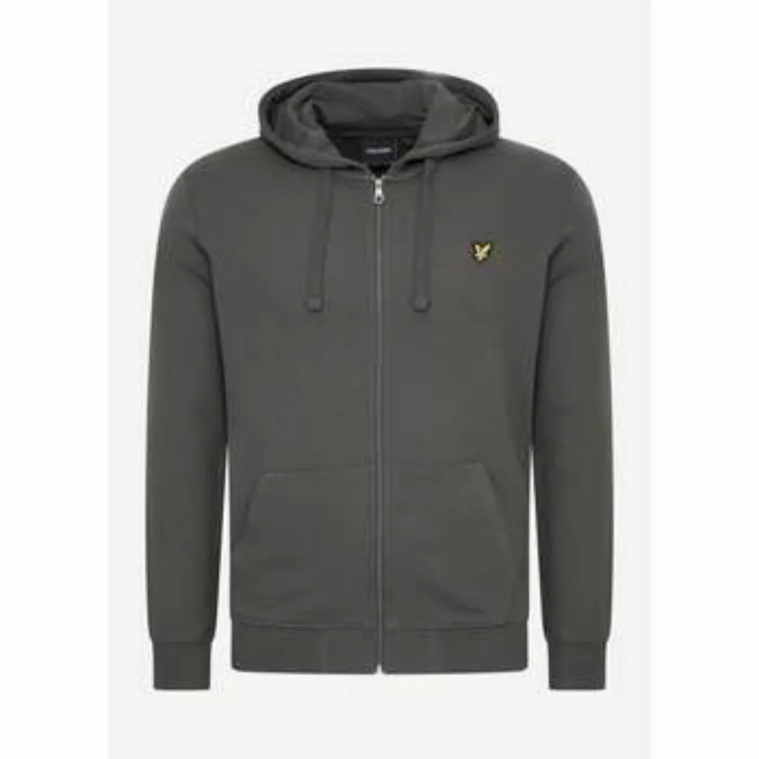 Lyle & Scott  Sweatshirt Kapuzenpullover mit Reißverschluss – Gunmetal günstig online kaufen