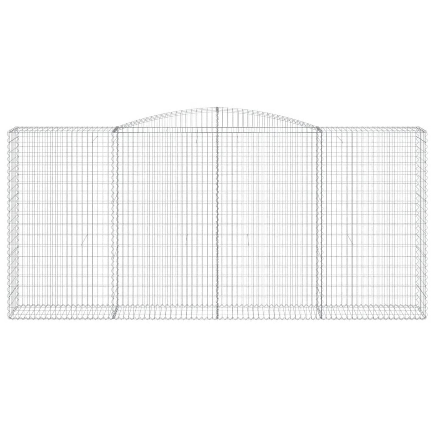 vidaXL Gabionen mit Hochbogen 3 Stk 400x50x180/200cm Eisen 1635322 günstig online kaufen