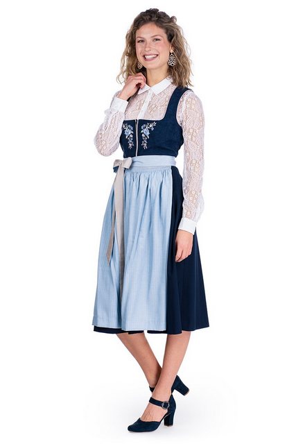 Spieth & Wensky Dirndl Cord Dirndl 2tlg. - DOLLY - dunkelblau/hellblau günstig online kaufen