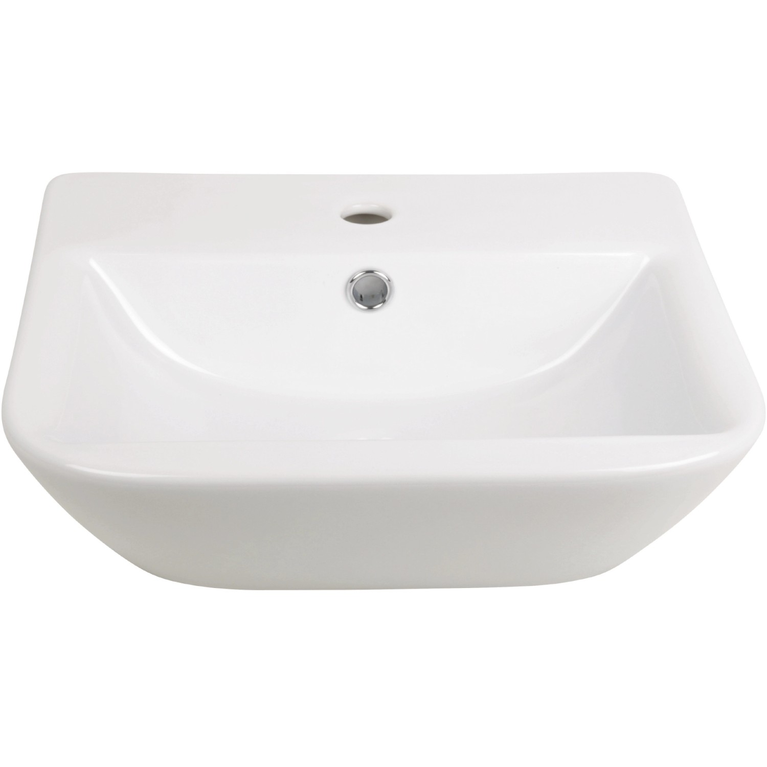 AquaSu Handwaschbecken Lenado 46 cm Weiß günstig online kaufen
