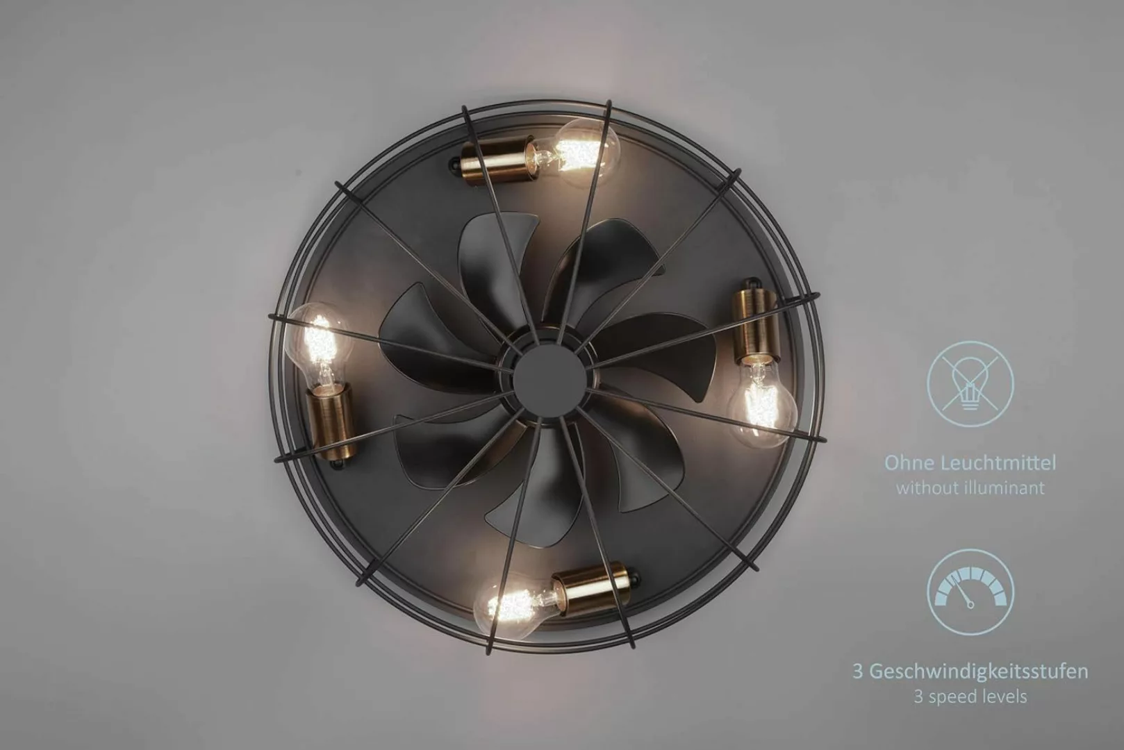 lightling Deckenleuchte Trutti, Ventilator, 3 Stufen, günstig online kaufen