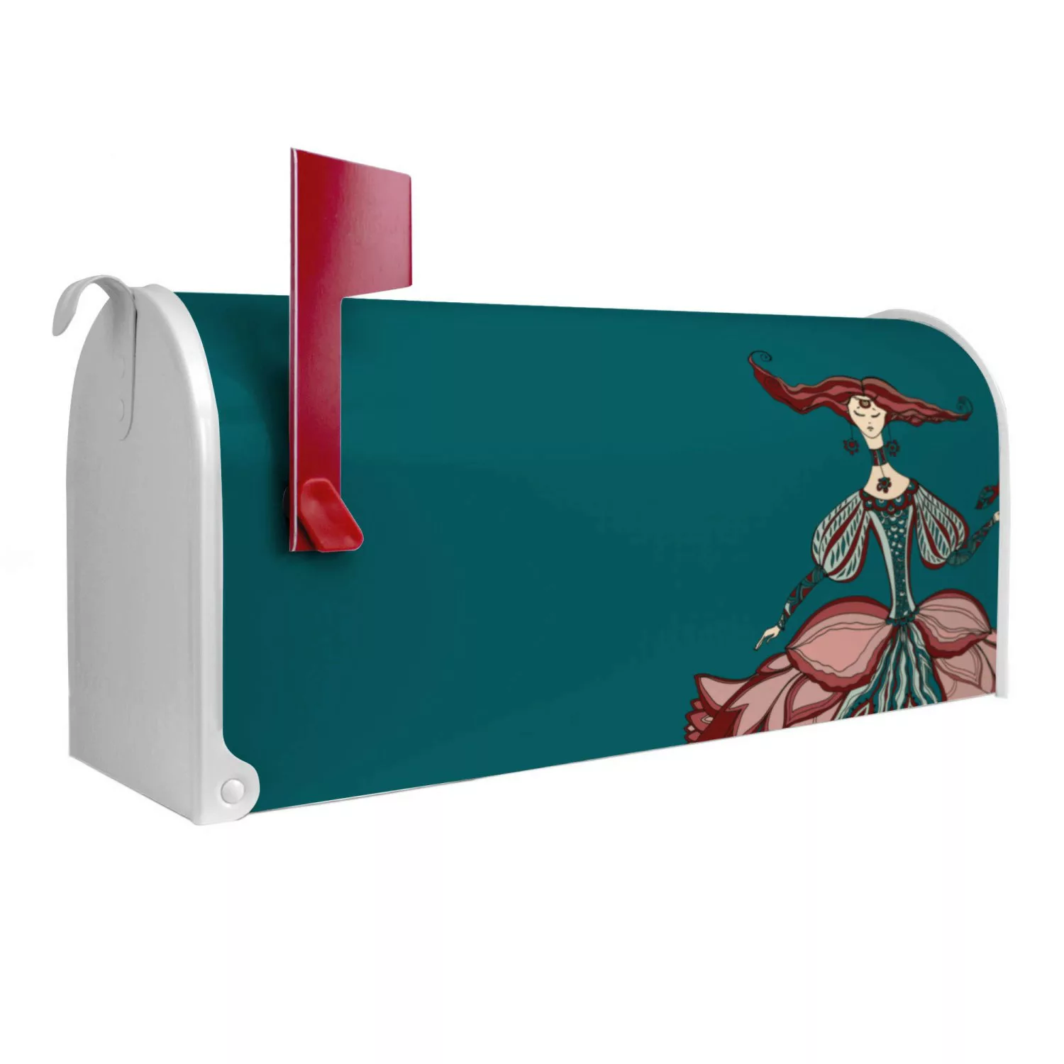 Banjado Amerikanischer Briefkasten Weiß 48x22x16cm US Mailbox Letterbox Pos günstig online kaufen