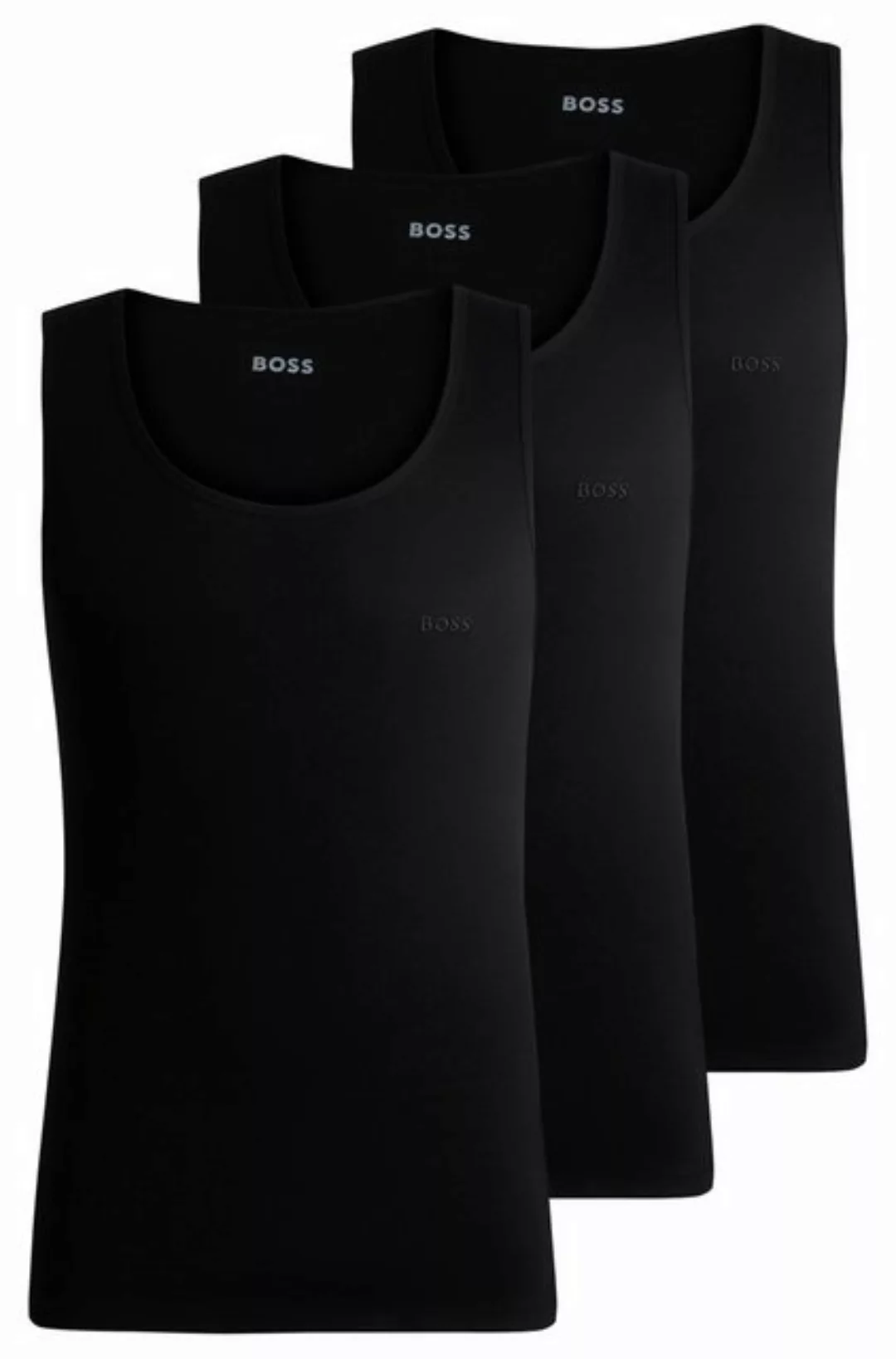 BOSS Tanktop "3P RibClassic BOSS ONE x David Beckham", Ton in Ton Stickerei günstig online kaufen