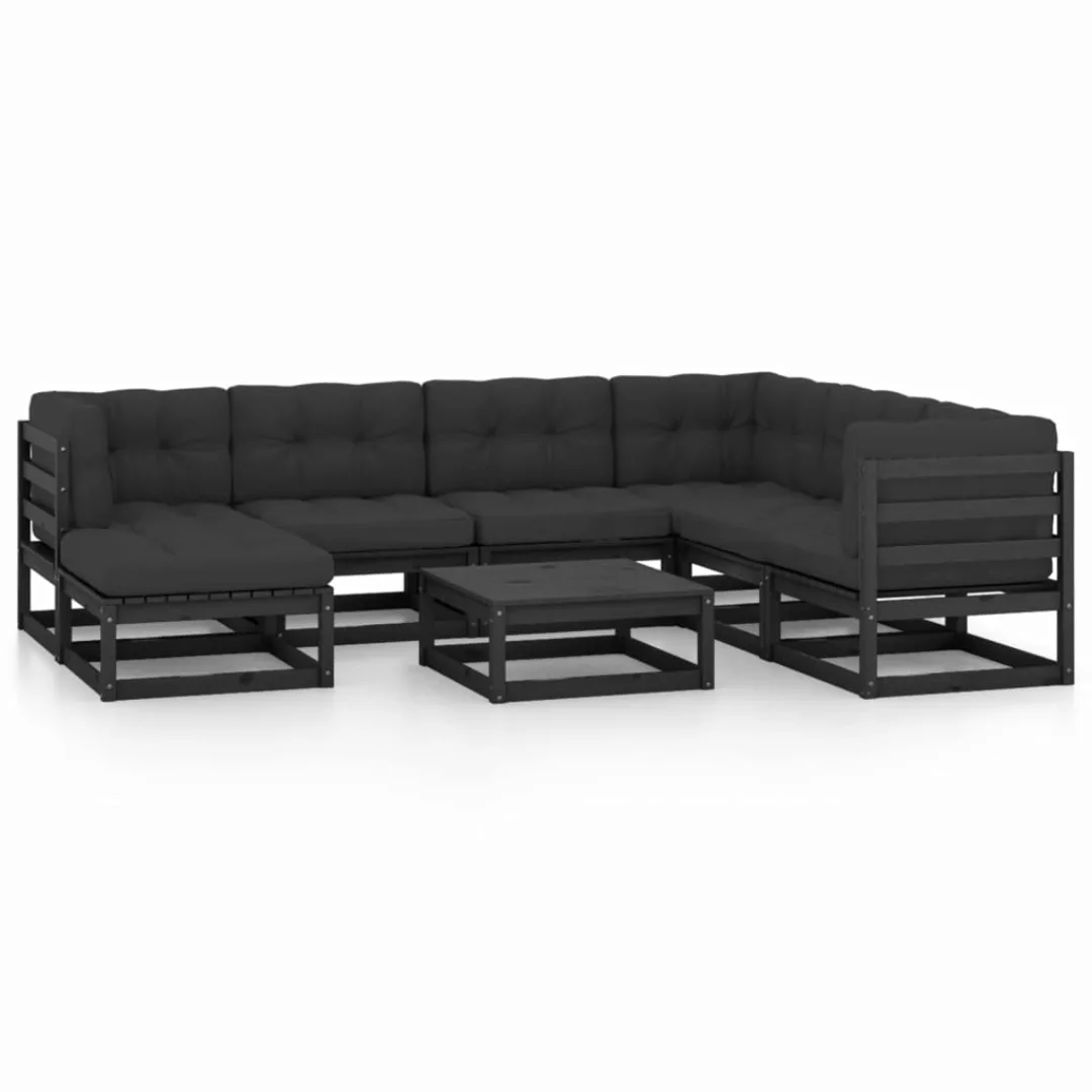 8-tlg. Garten-lounge-set Mit Kissen Kiefer Massivholz günstig online kaufen